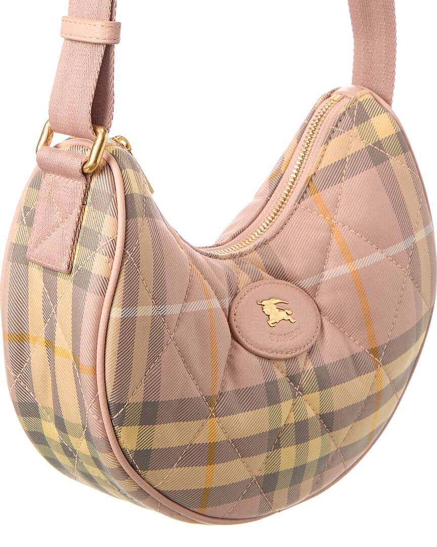 Burberry Horseshoe Check Quilted Canvas Hobo Bag