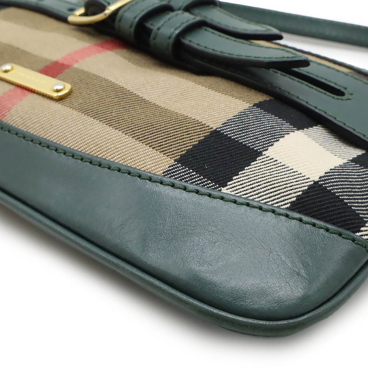 Burberry Canvas Leather Check 2WAY Shoulder Bag