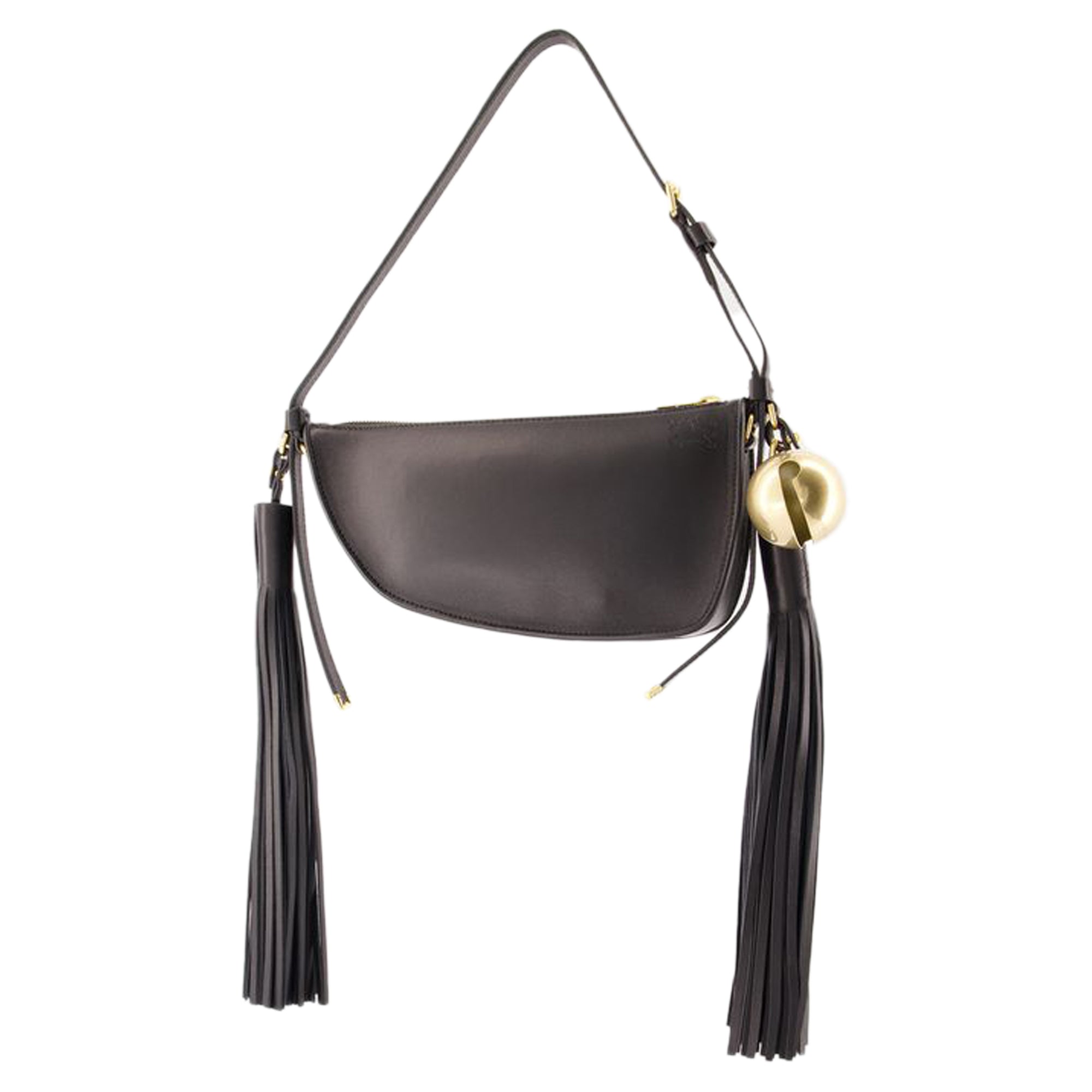 Mini Shield Sling Shoulder Bag - Burberry - Leather - Black