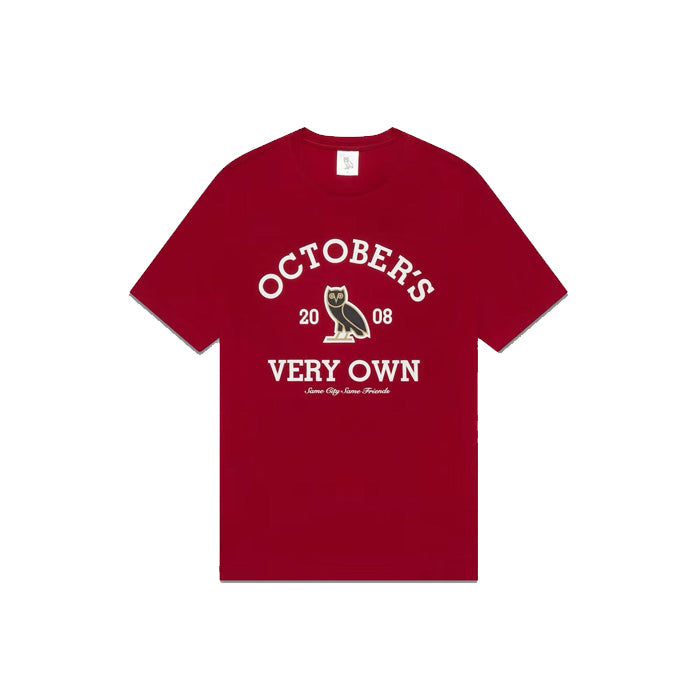OVO Collegiate T-Shirt Scarlet Available at Pick your kiicks.