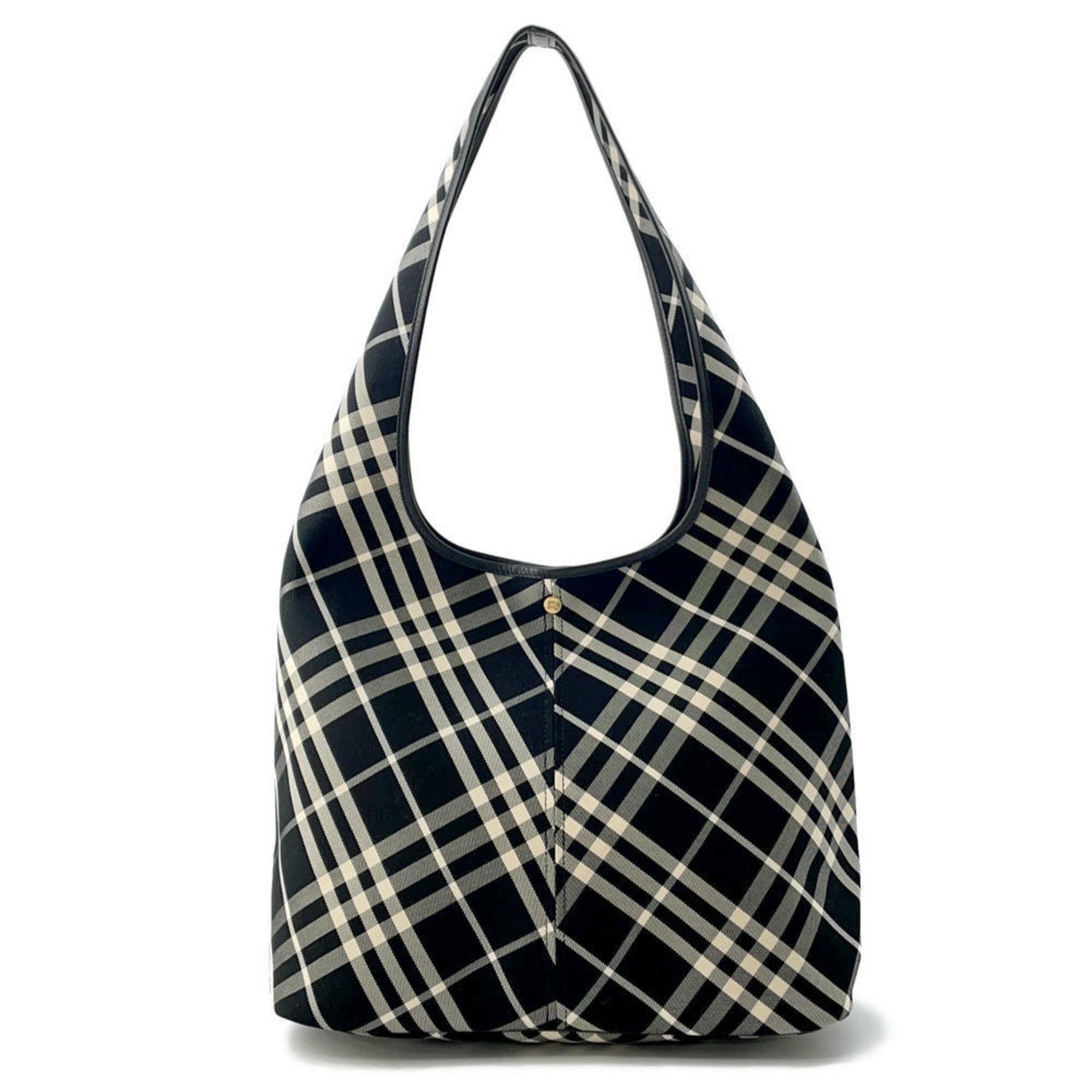 Burberry ivory Canvas Shoulder Bag Tote Bag (Pre-Owned)