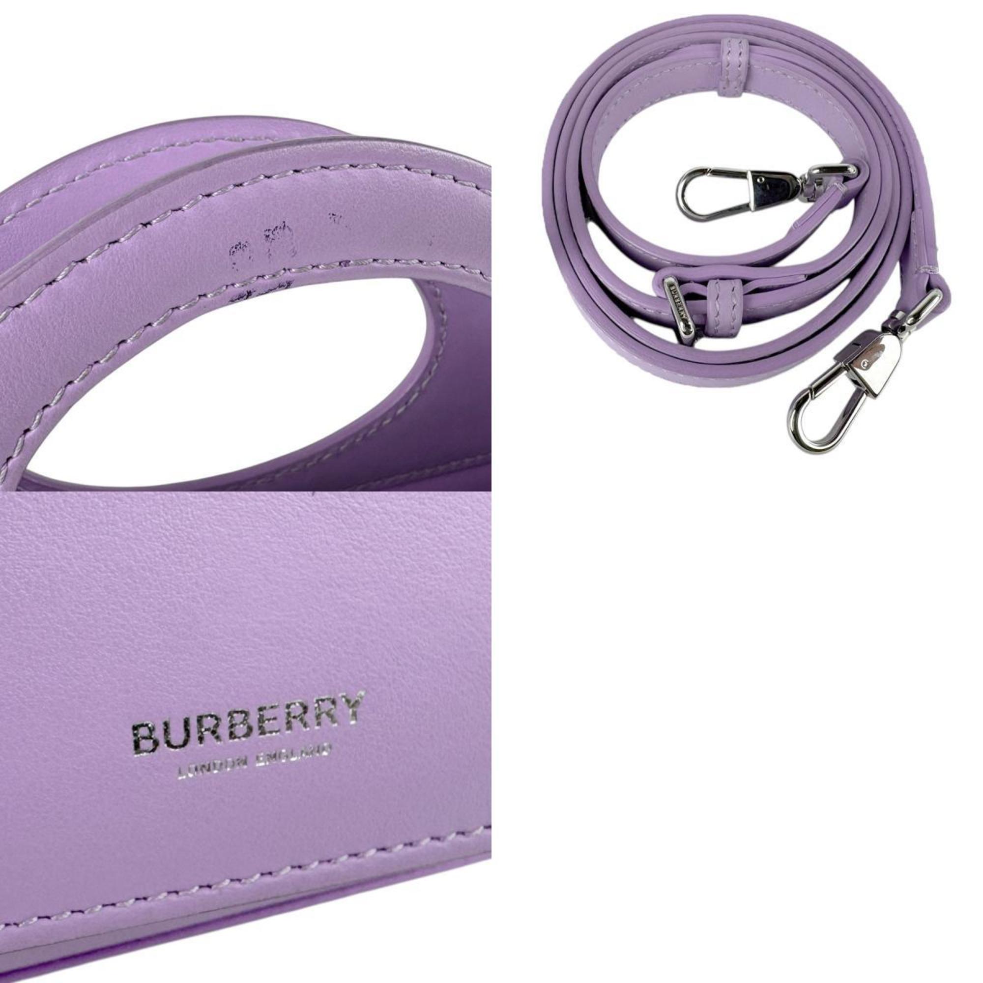 Burberry Leather Handbag Shoulder Bag (Pre-Owned)