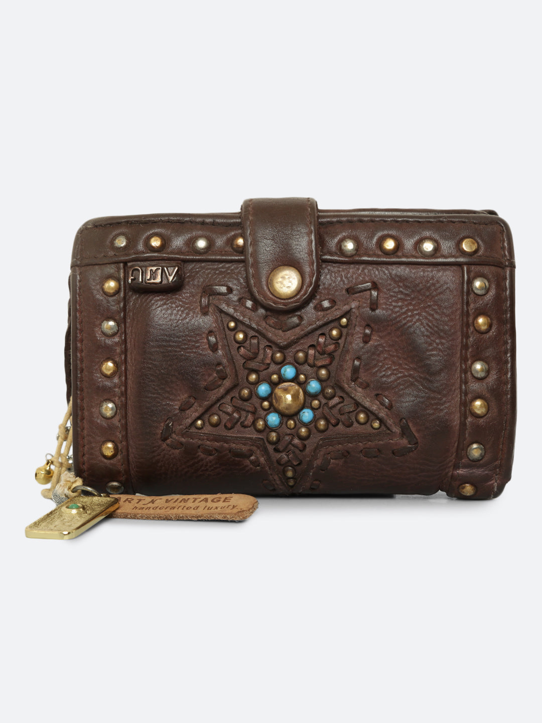 Lucida: Leather Star Studded Small Wallet