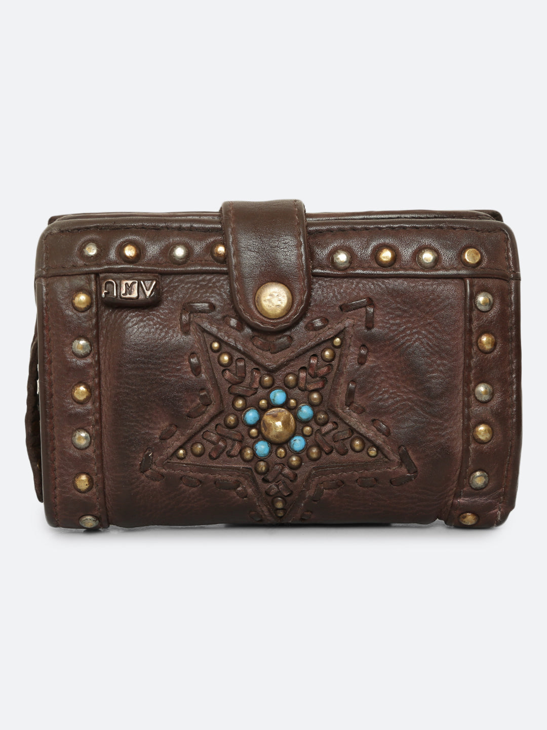 Lucida: Leather Star Studded Small Wallet