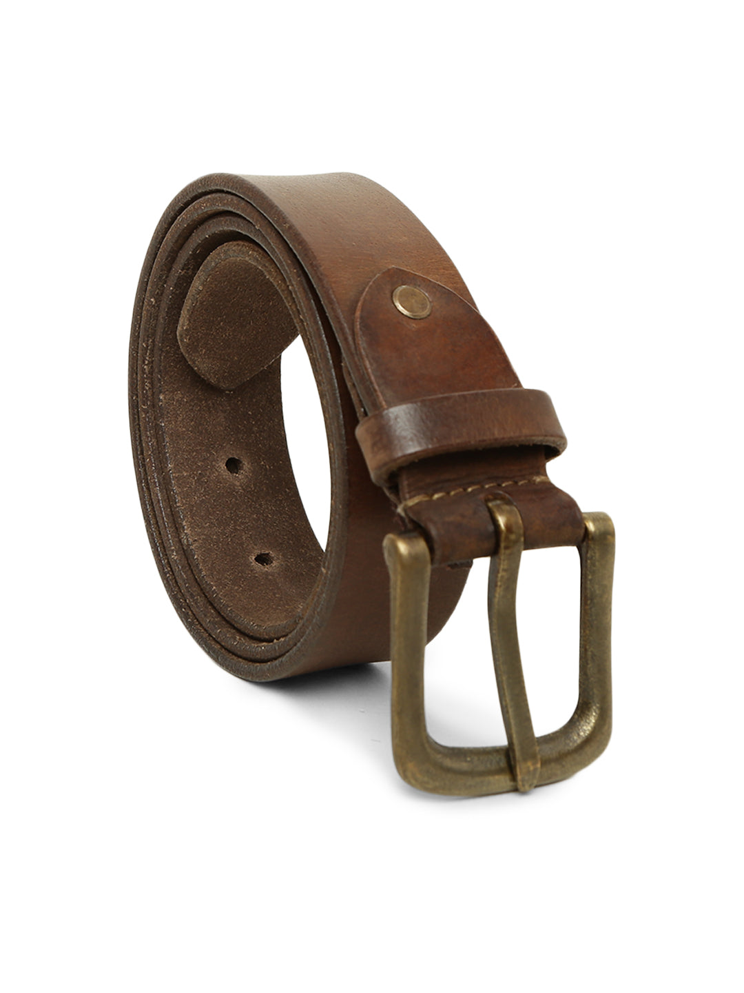 Brown Plain Mens Leather Belt By Art N Vintage