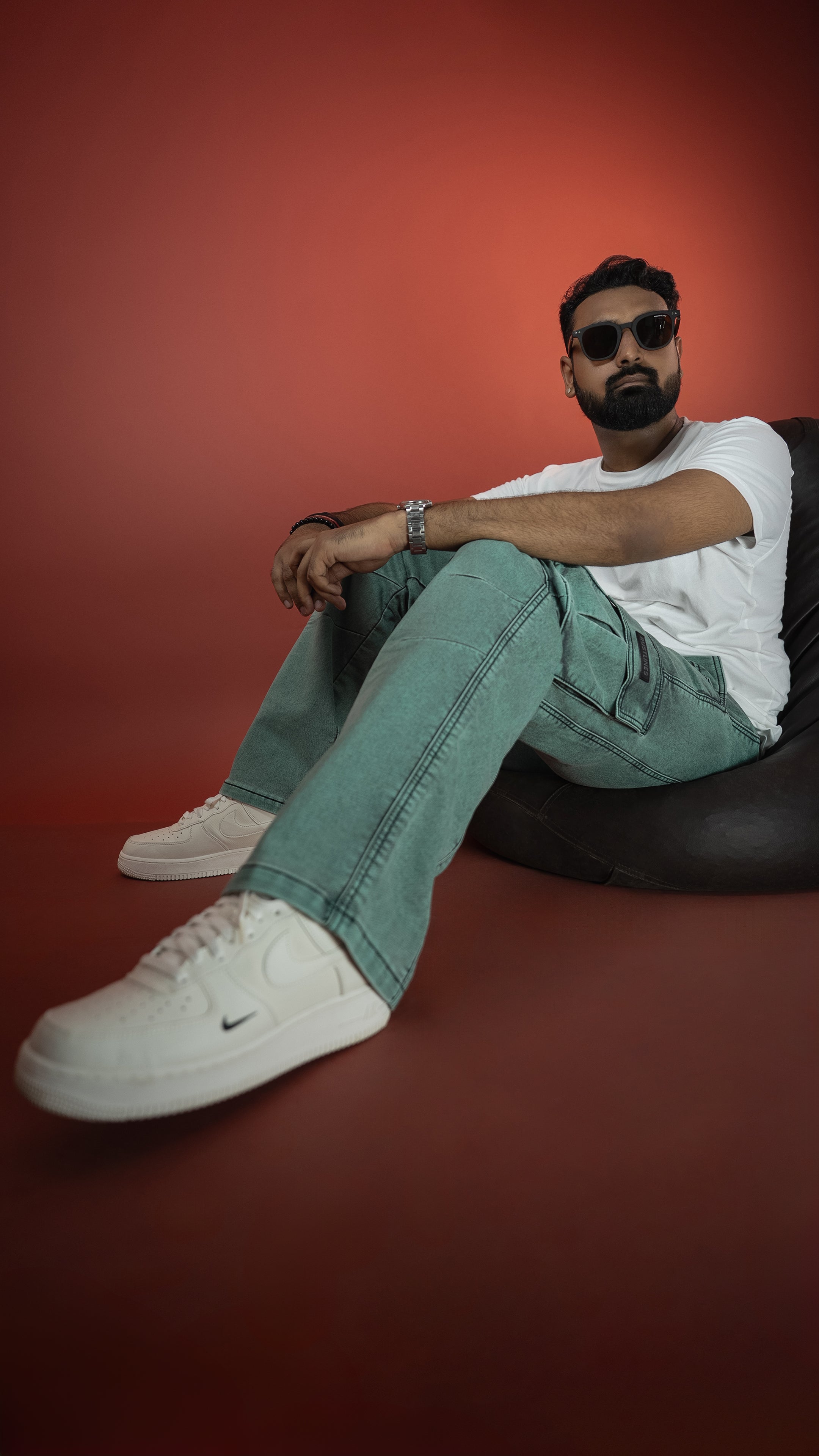 GREEN DENIM MEN'S CARGO