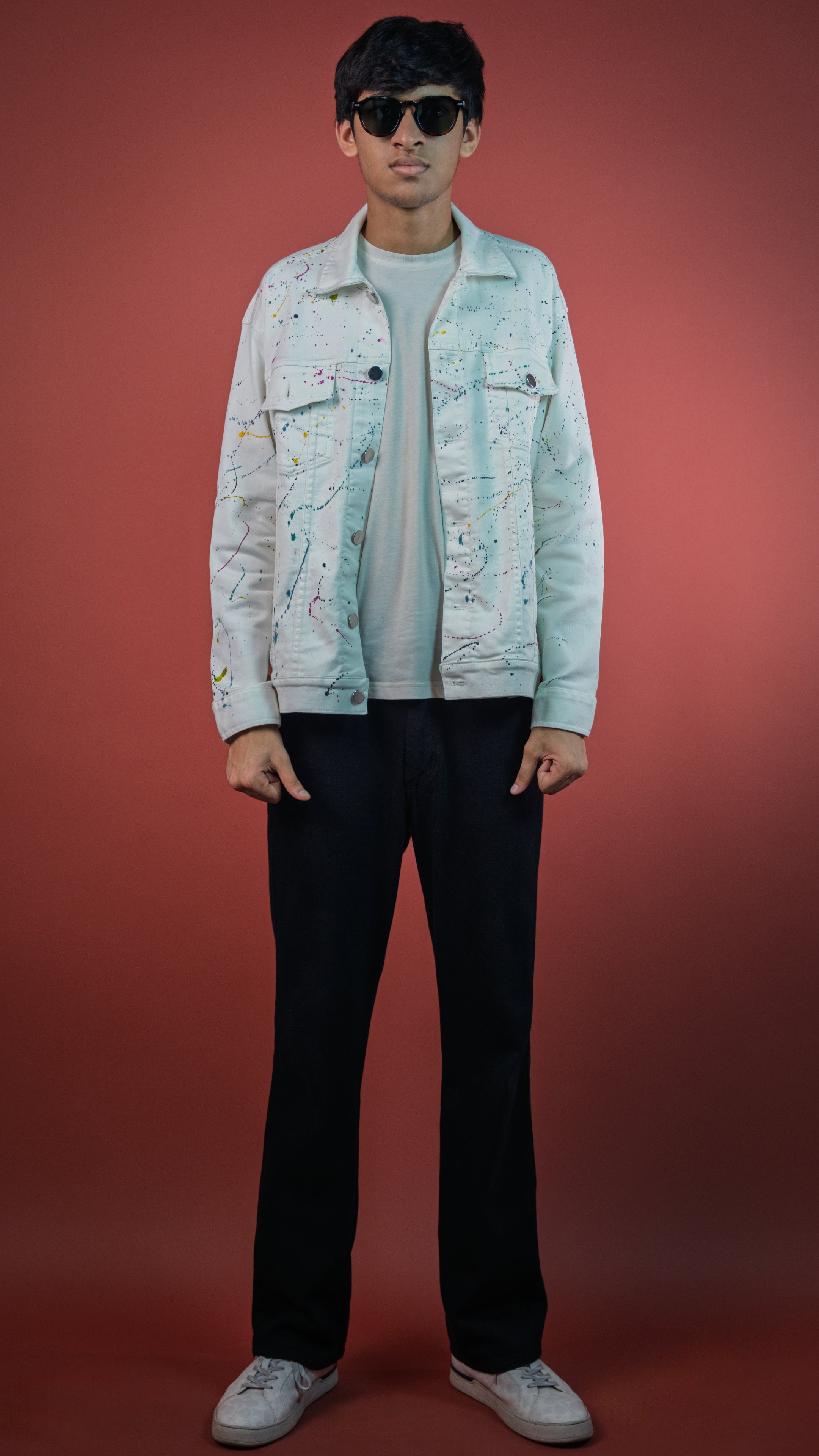WHITE DENIM MEN'S JACKET