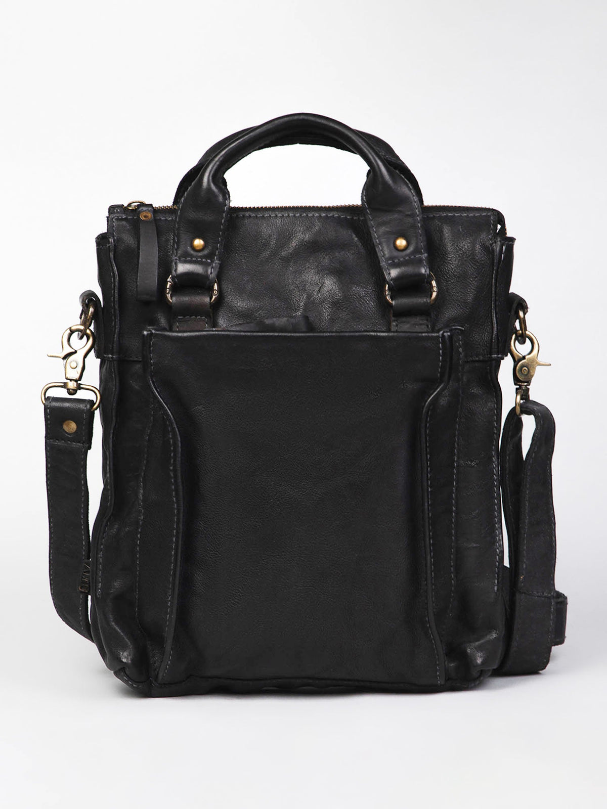 Gabriel :Cognac Veg Tanned Washed Leather Crossbody Bag by art n vintage