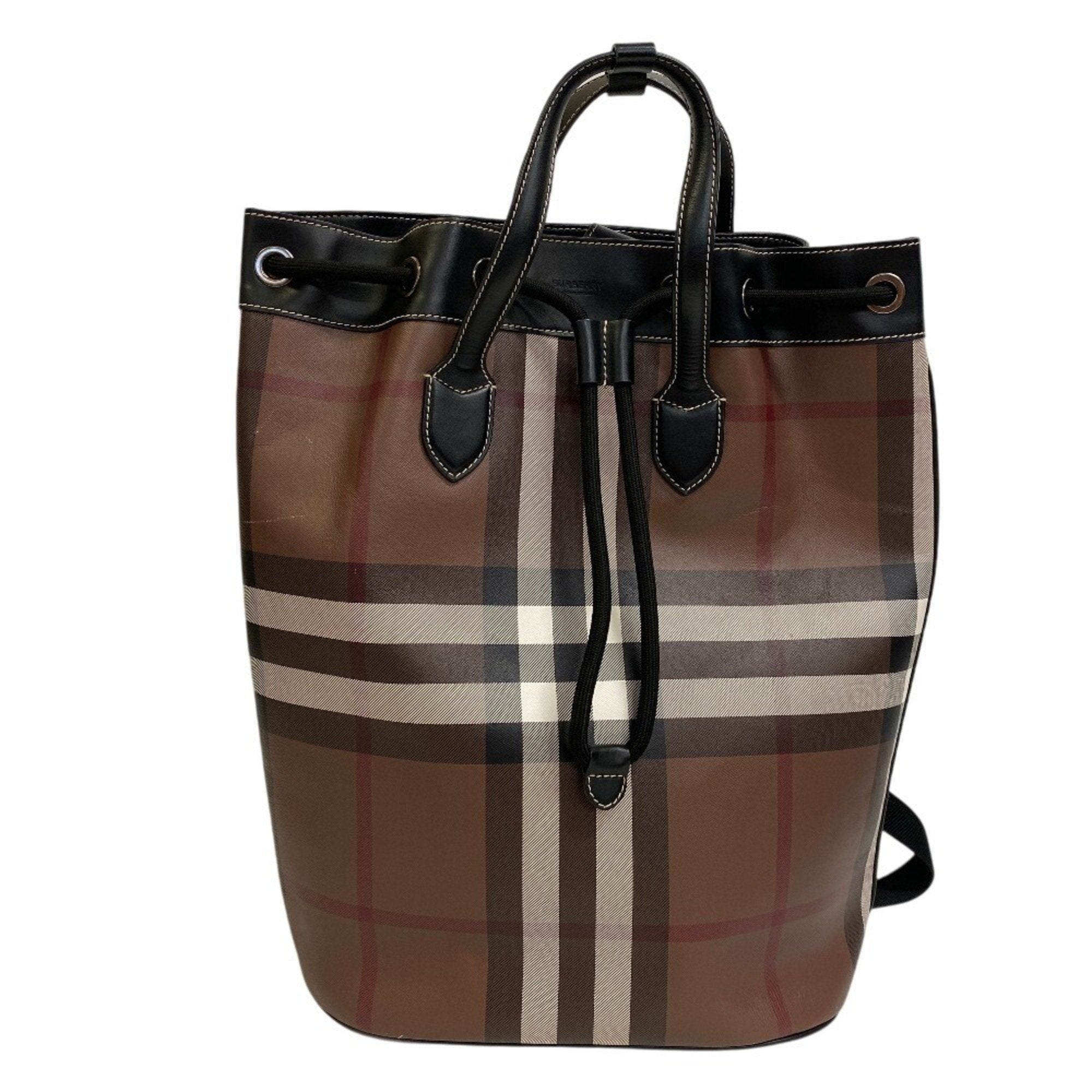 Burberry  Pvc Leather Backpack Tote Bag (Pre-Owned)
