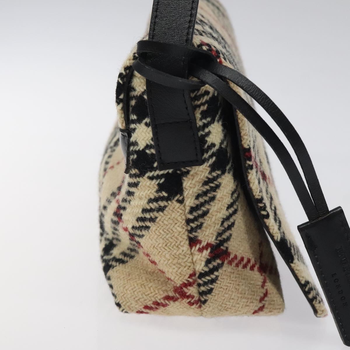 Burberry Nova Check Wool Shoulder Bag (Pre-Owned)