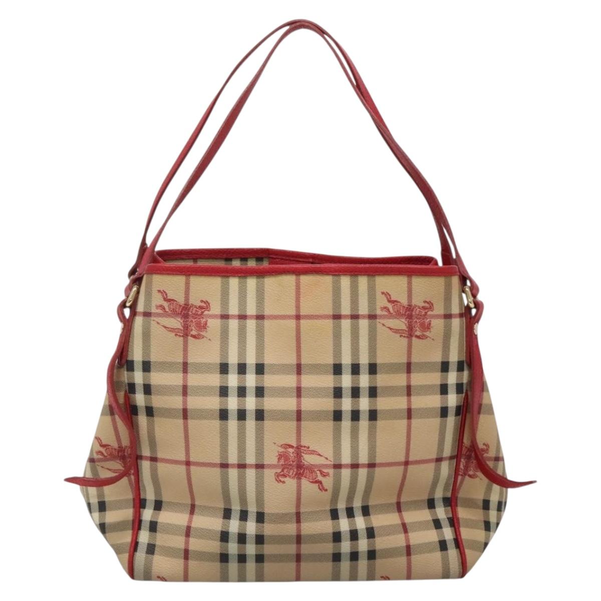 Burberry Haymarket Canvas Shoulder Bag (Pre-Owned)