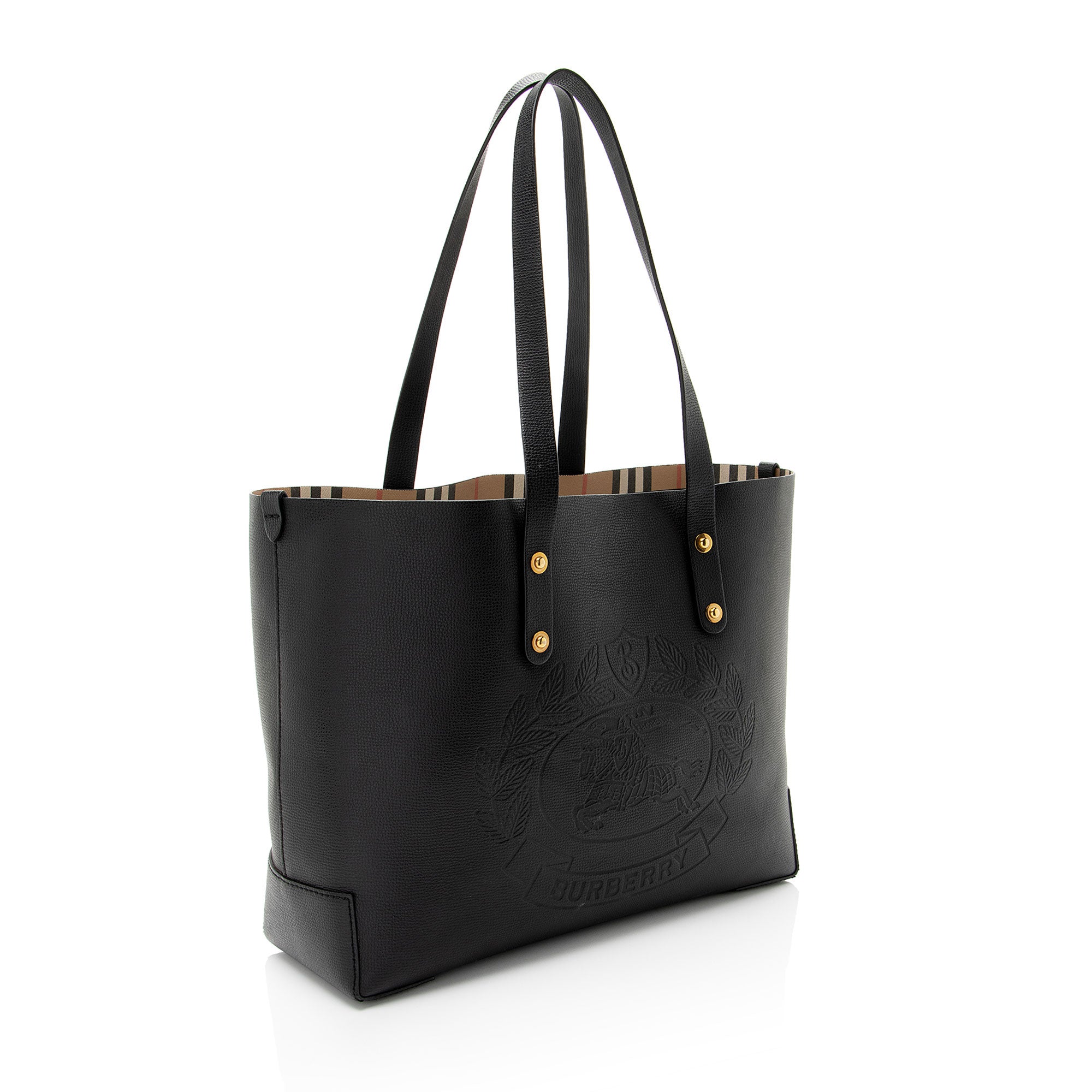 Burberry Leather Crest Small Tote
