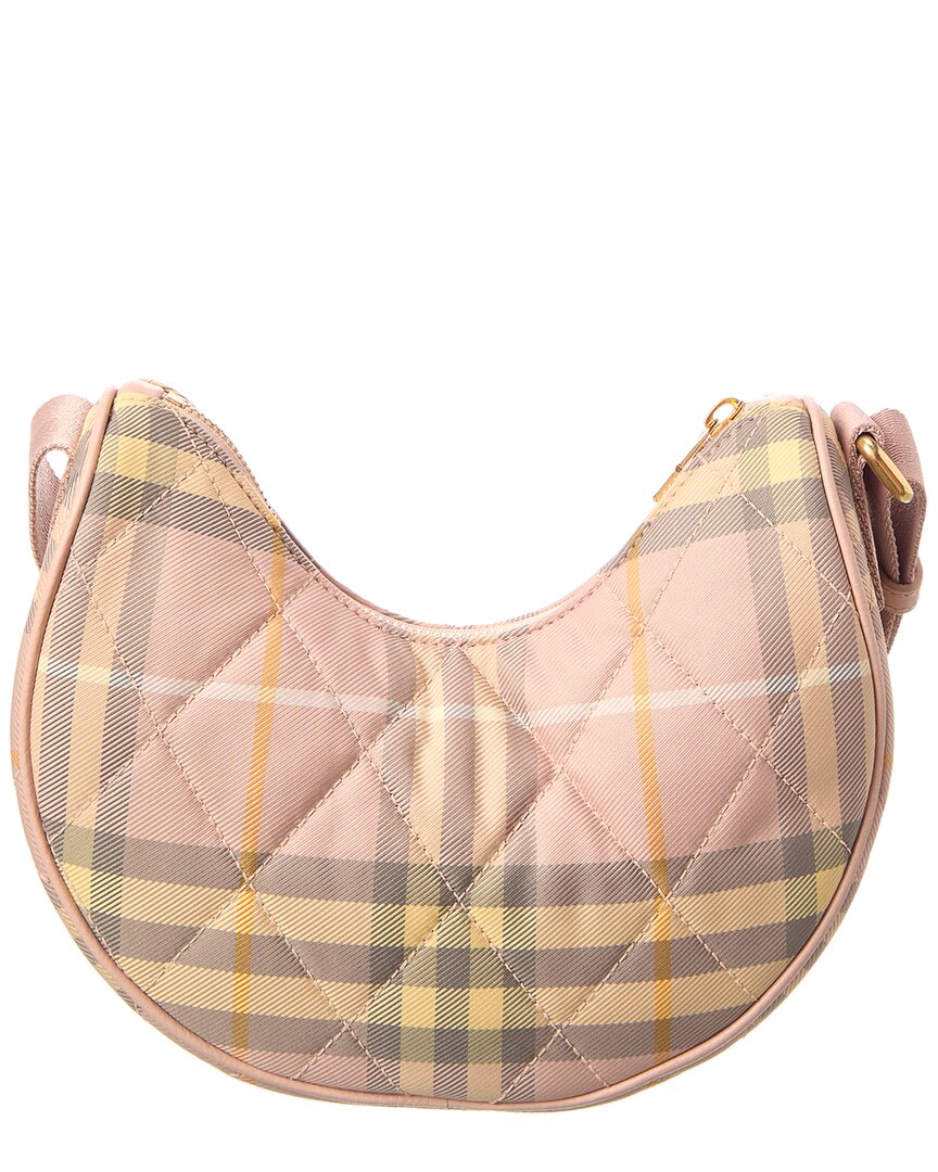 Burberry Horseshoe Check Quilted Canvas Hobo Bag