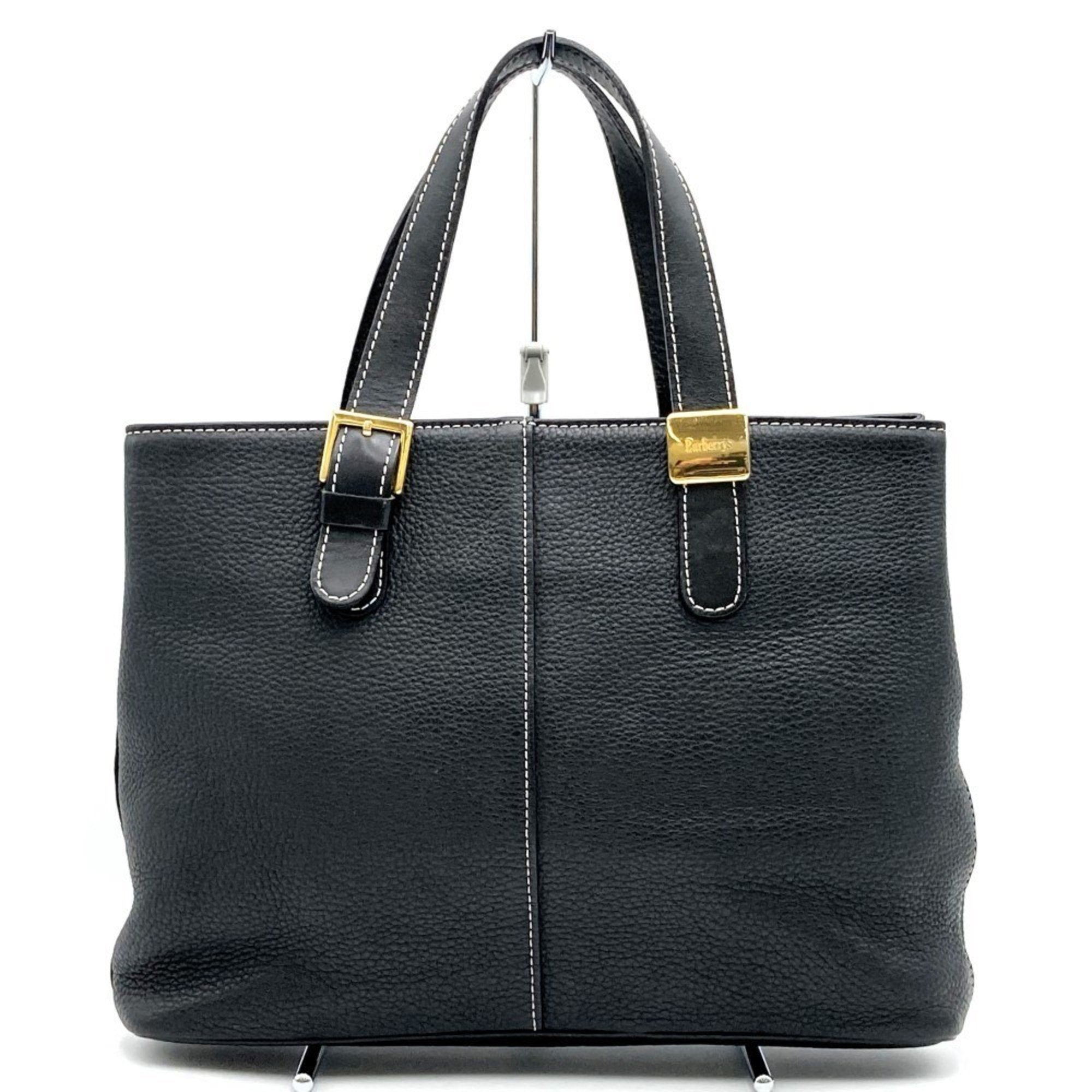 Burberry Leather Handbag Tote Bag (Pre-Owned)