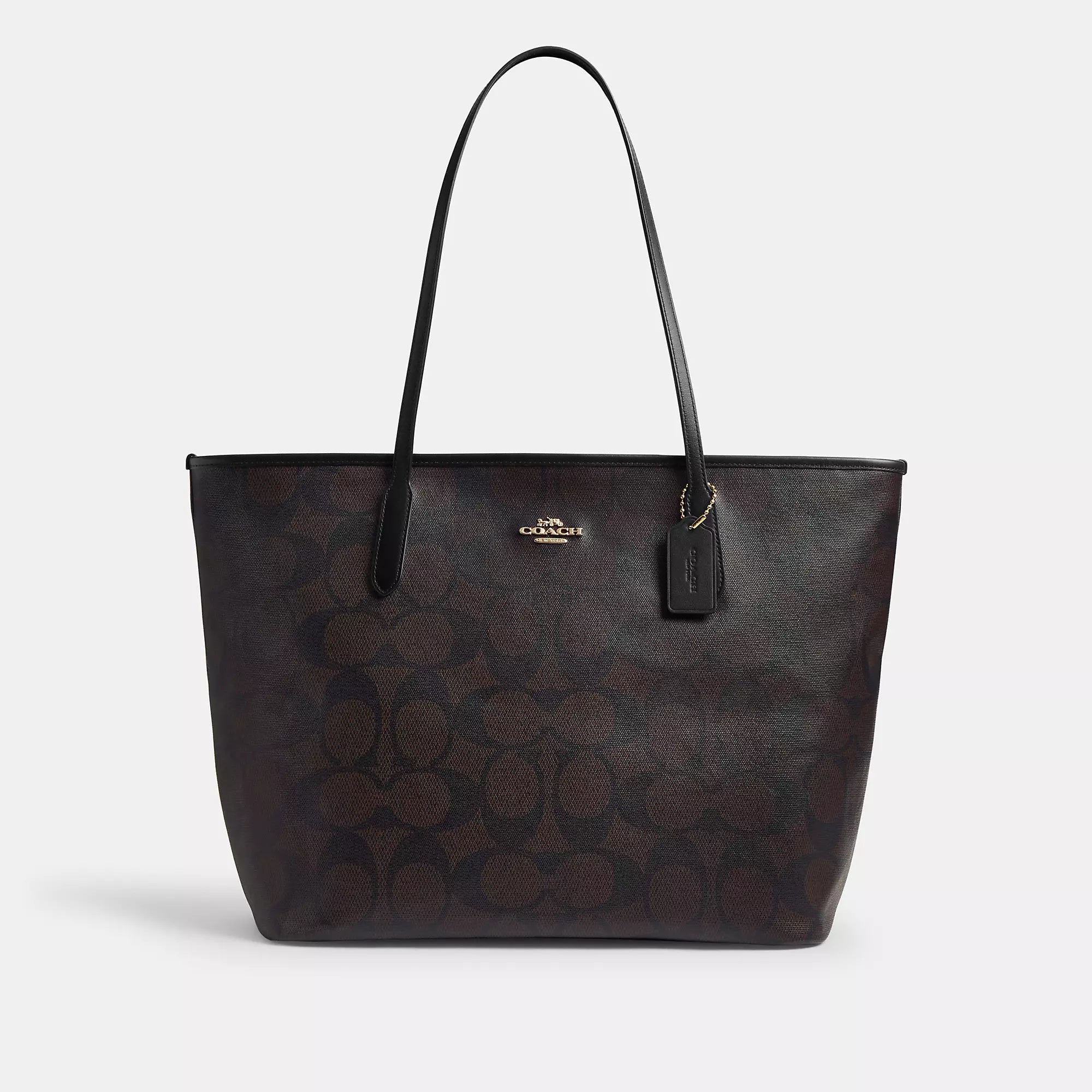 Coach Large City Tote Bag In Maxi Signature Canvas