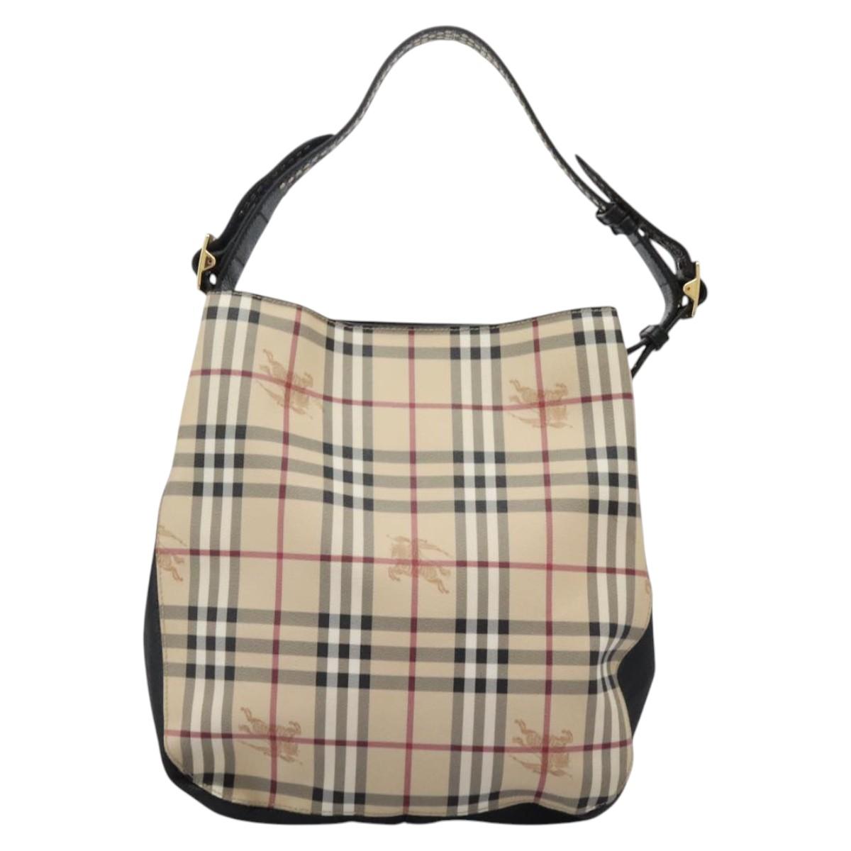 Burberry Nova Check Canvas Shoulder Bag (Pre-Owned)