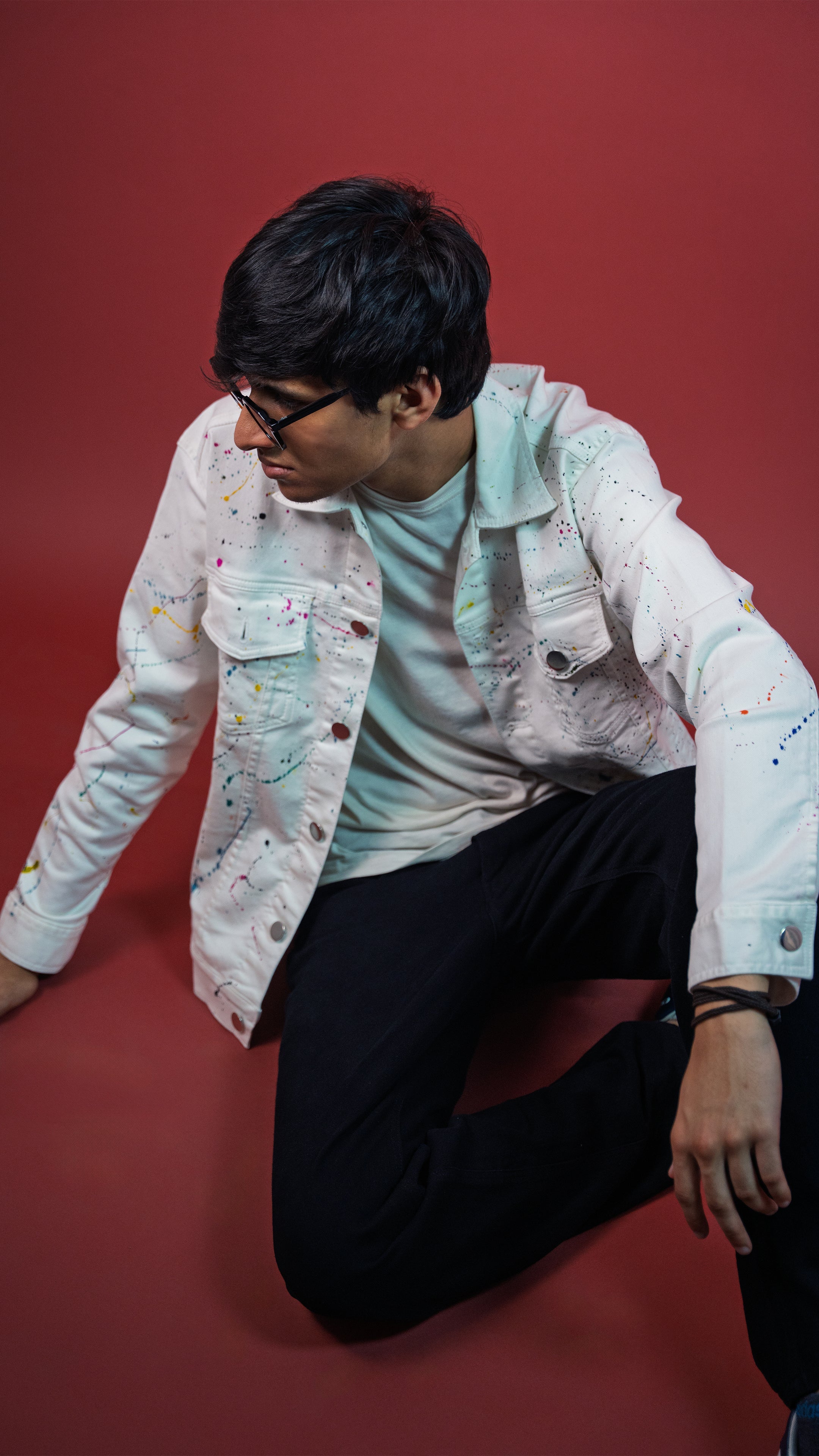 WHITE DENIM MEN'S JACKET
