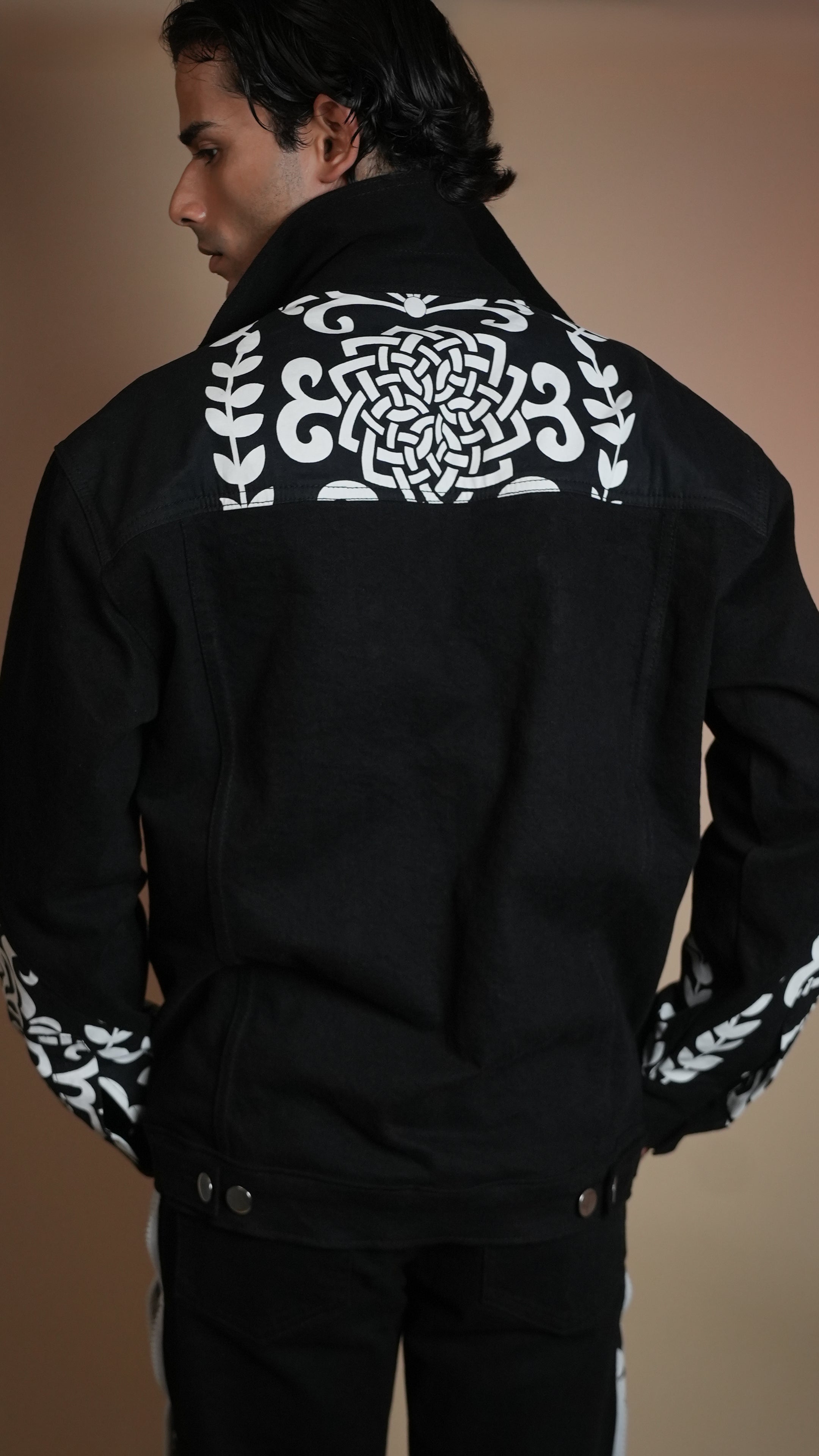 PATCHWORK DENIM BLACK MEN'S JACKET [50/50 LIMITED EDITION]