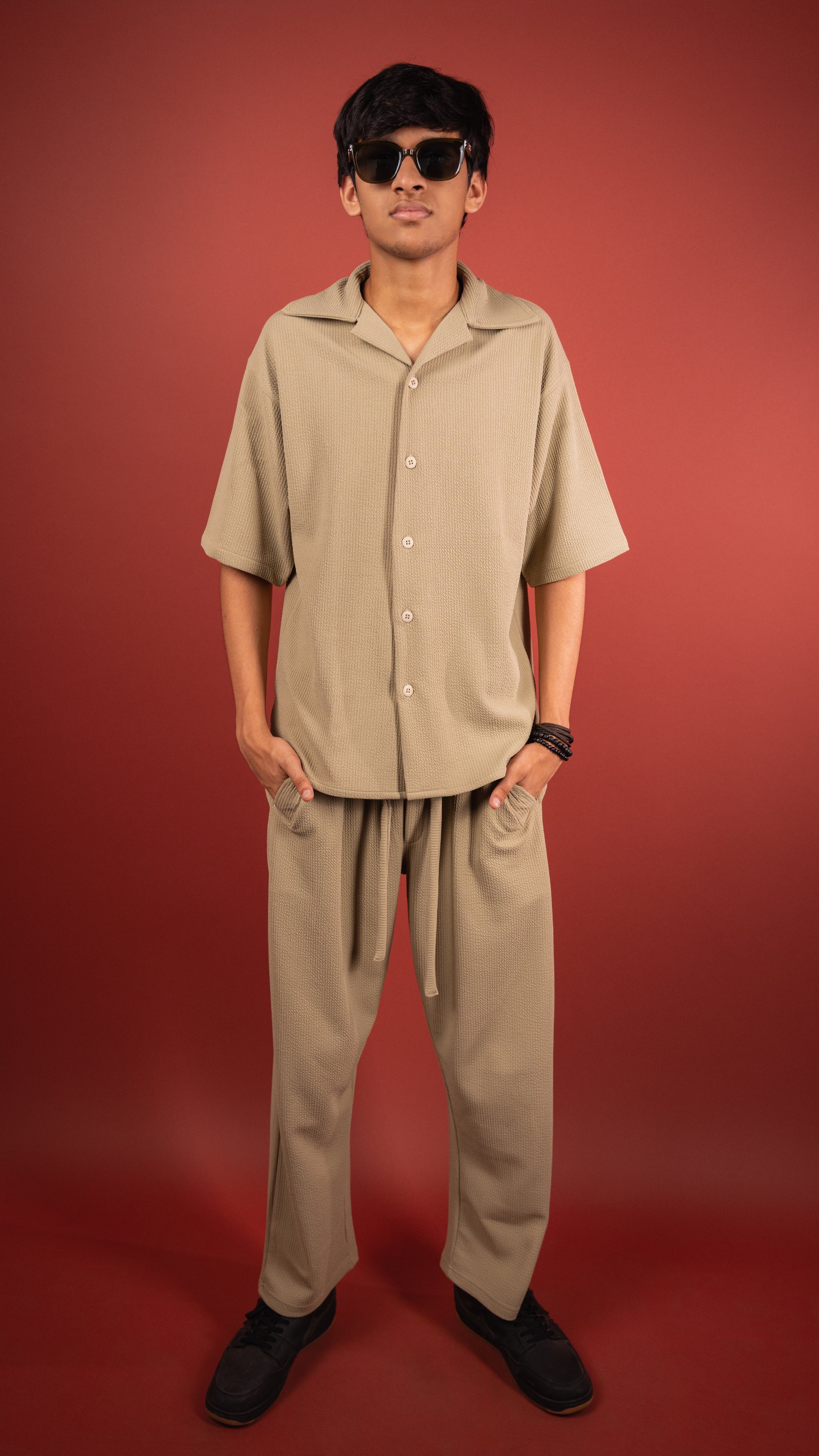 BEIGE MEN'S CO-ORD SET