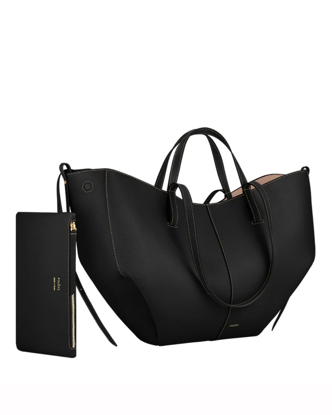 EDITION TEXTURED BLACK WITH ECRU STITCHING