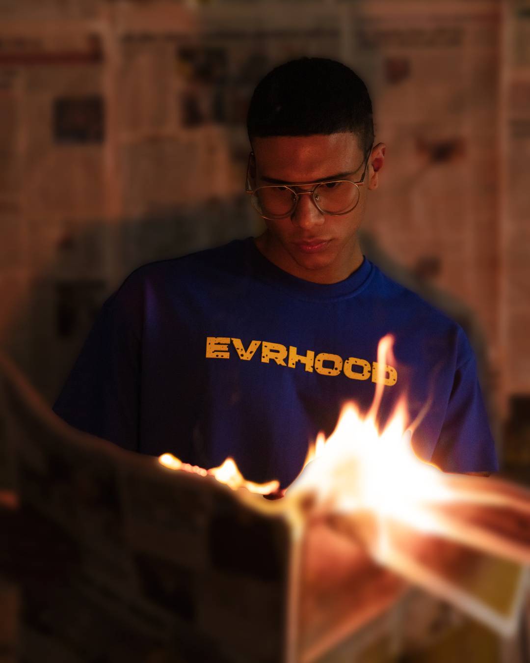 Cheddar Drip - Royal Blue - Evrhood oversized basic t-shirt