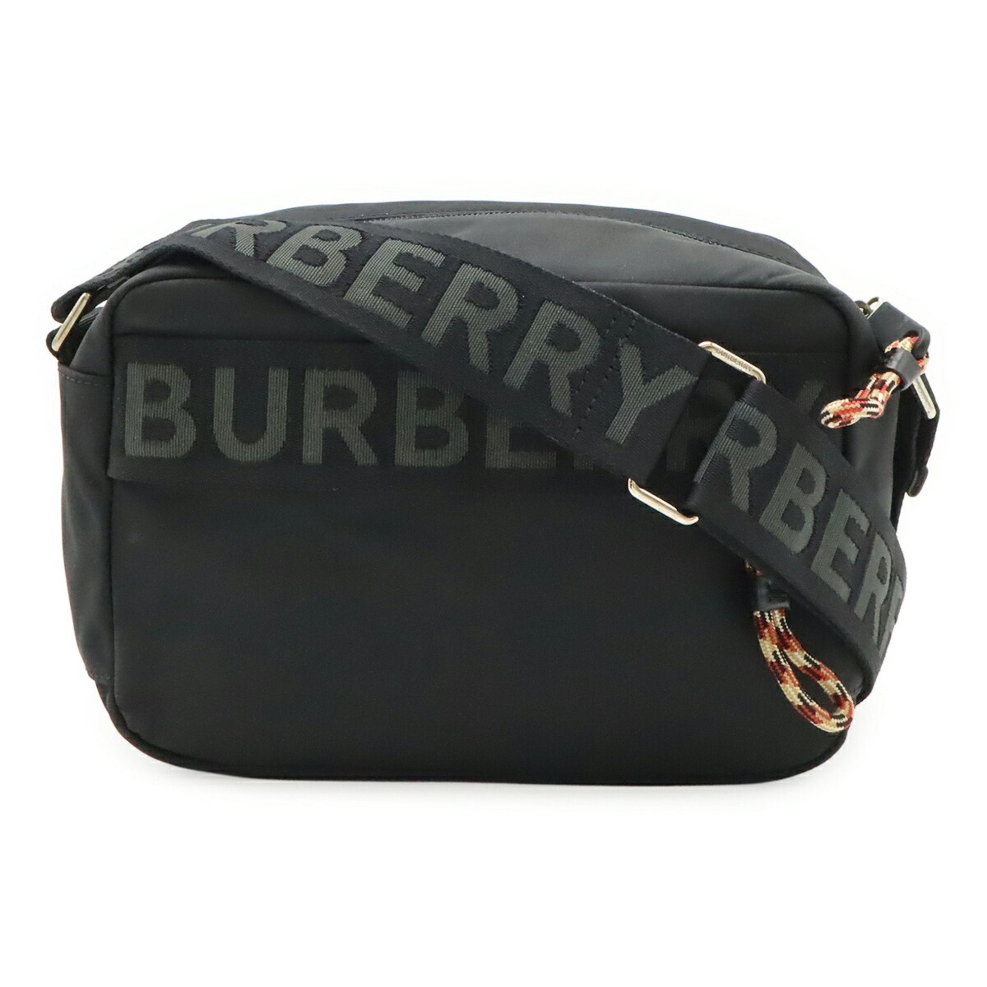 Burberry Nylon Leather Shoulder Bag (Pre-Owned)