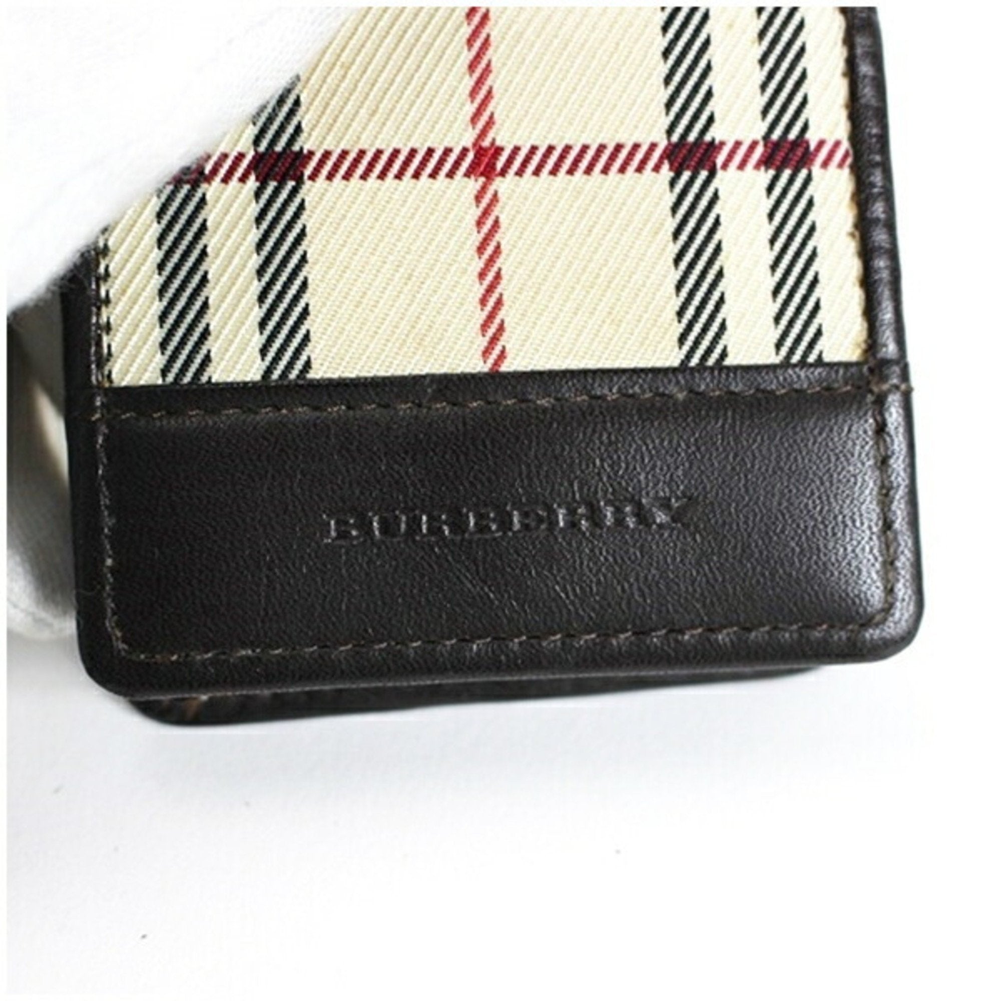 Burberry   Canvas Leather Coin Purse/Coin Case (Pre-Owned)
