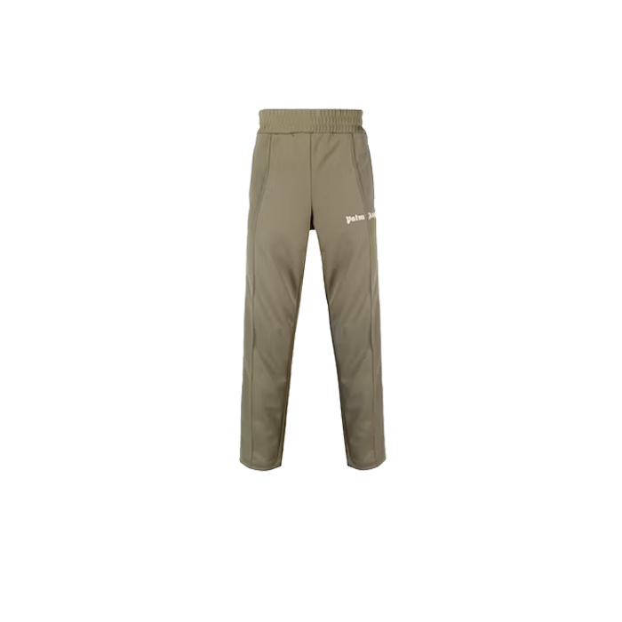 Palm Angels Side Stripe Slim Fit Track Pants Military Off White