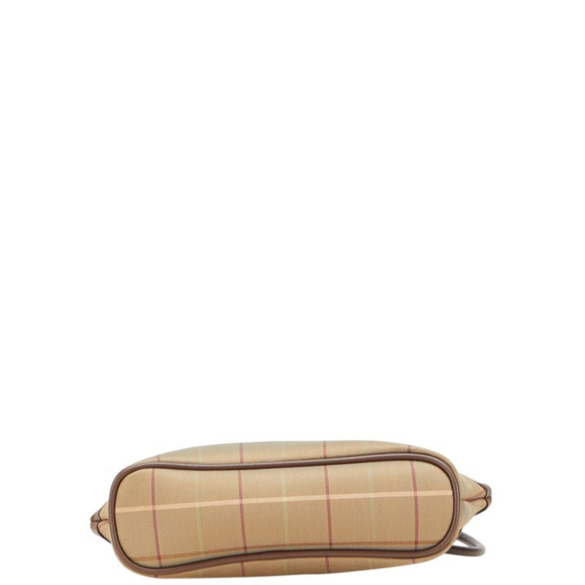 Burberry  Canvas Leather Shoulder Bag (Pre-Owned)