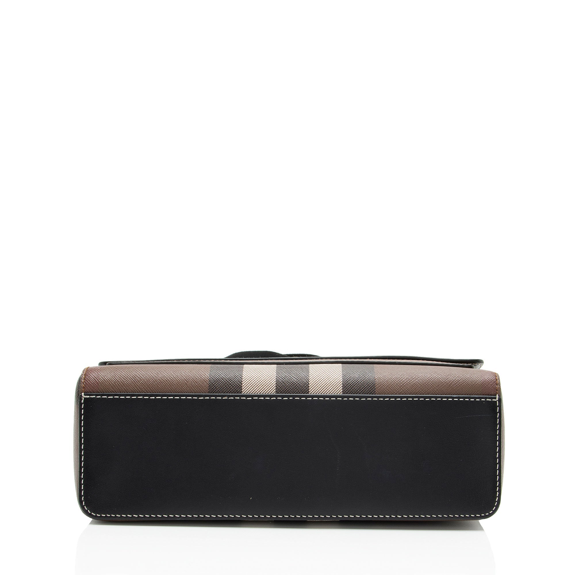 Burberry Tartan Check Calfskin Note Bag