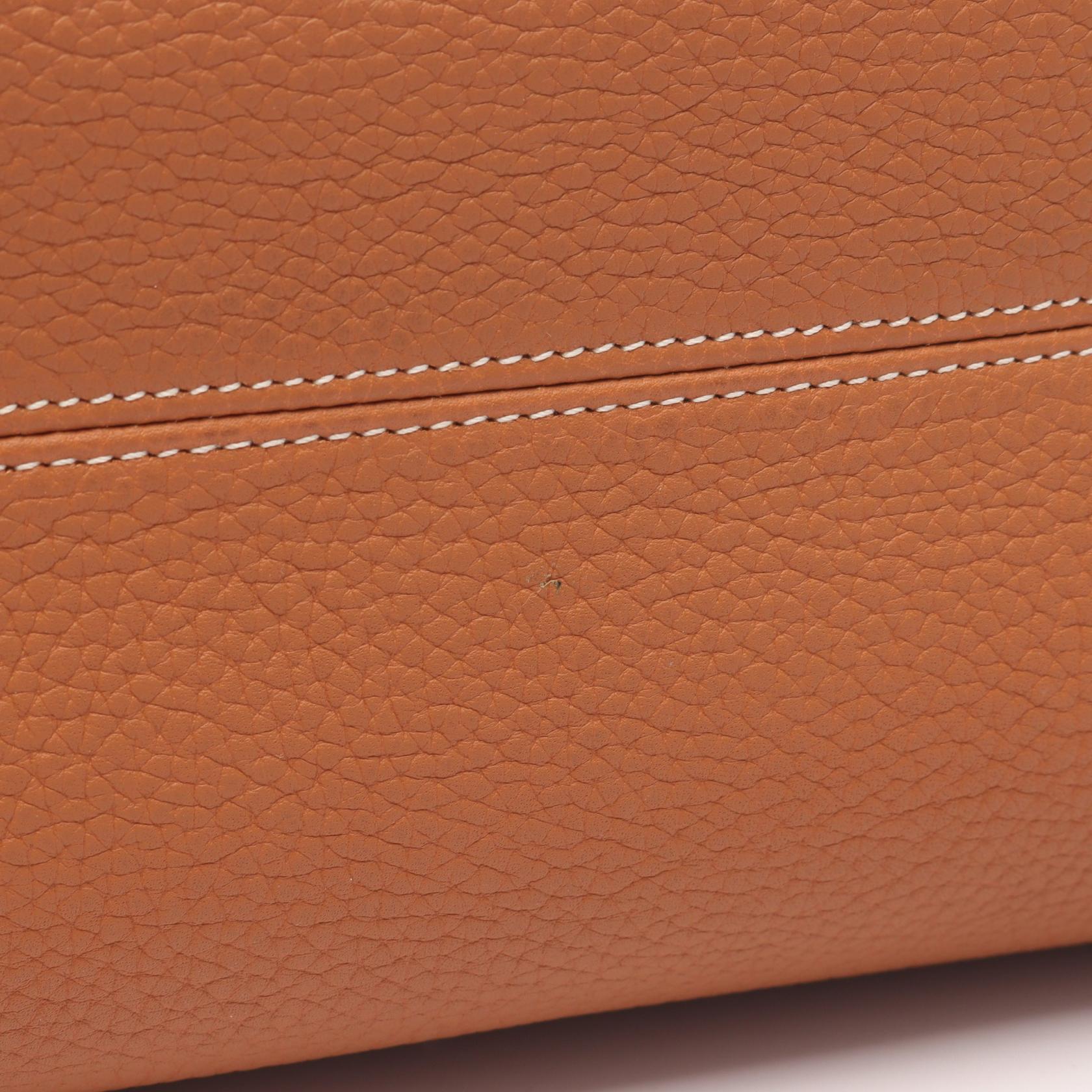 Burberry Leather TB Monogram Tote Bag