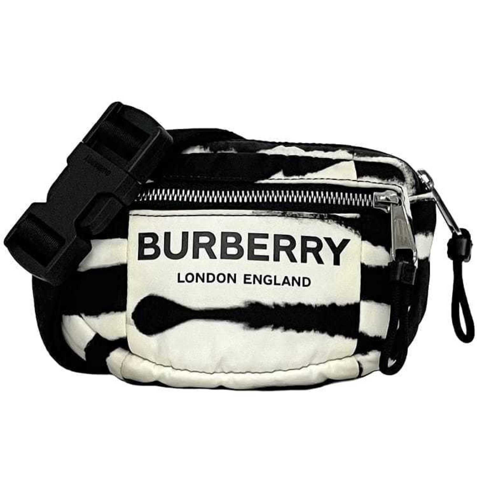 Burberry  Nylon Leather Pouch Shoulder Bag Sling Bag (Pre-Owned)