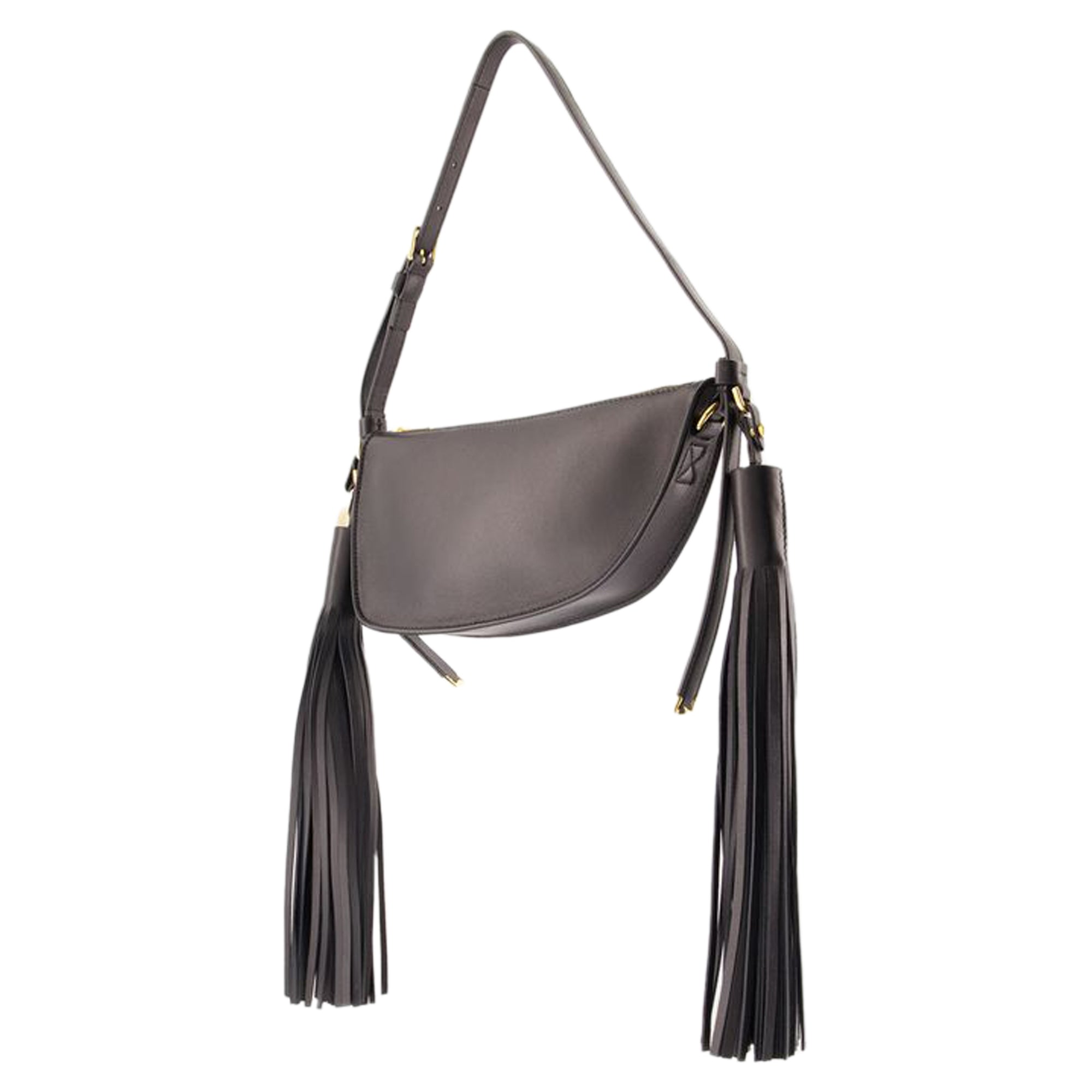 Mini Shield Sling Shoulder Bag - Burberry - Leather - Black