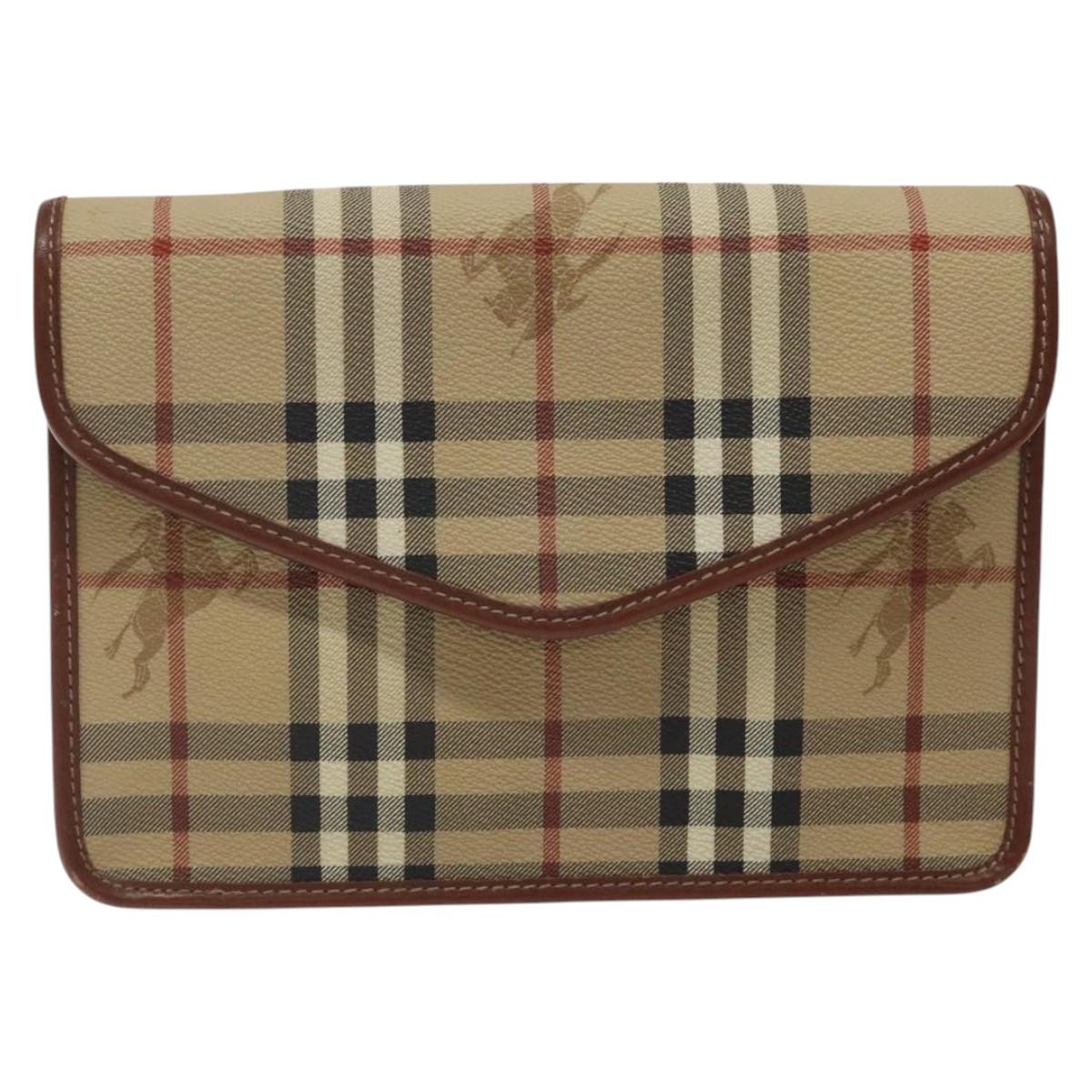 Burberry Nova Check Canvas Clutch Bag (Pre-Owned)