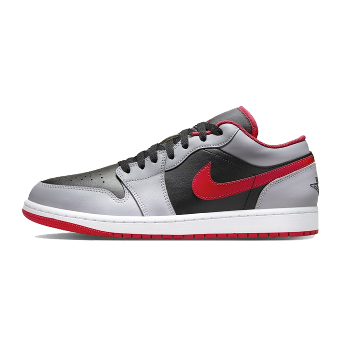 Air Jordan 1 Low Black Light Smoke Grey Gym Red
