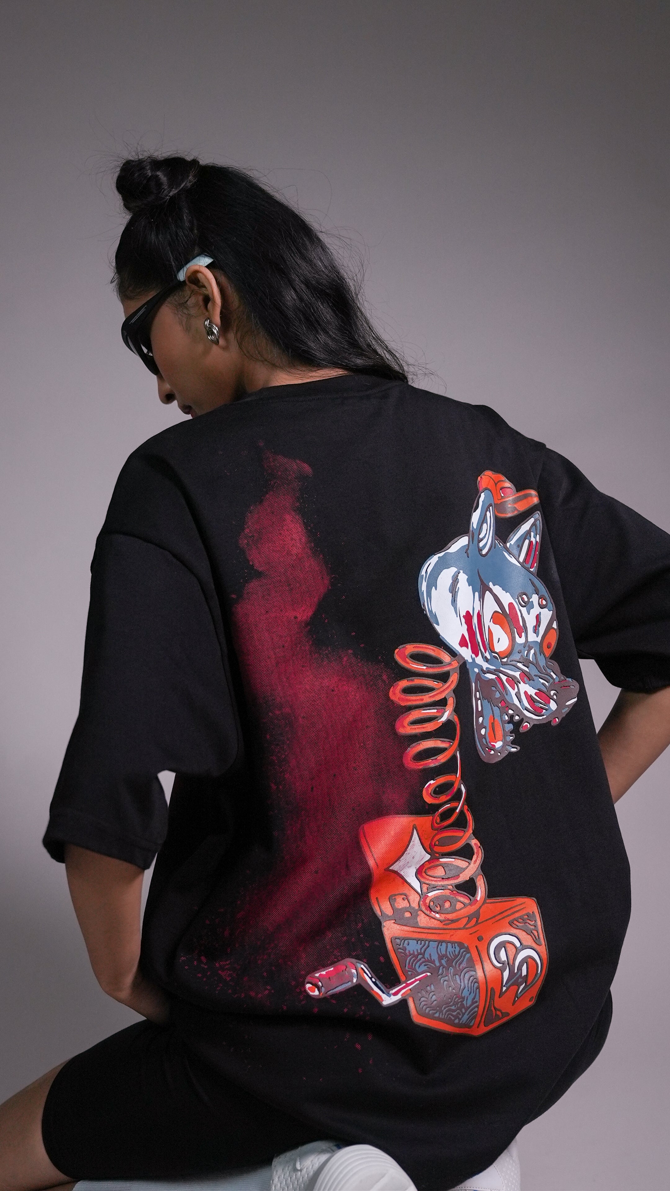 DARK SECRET BLACK WOMEN’S OVERSIZED T-SHIRT
