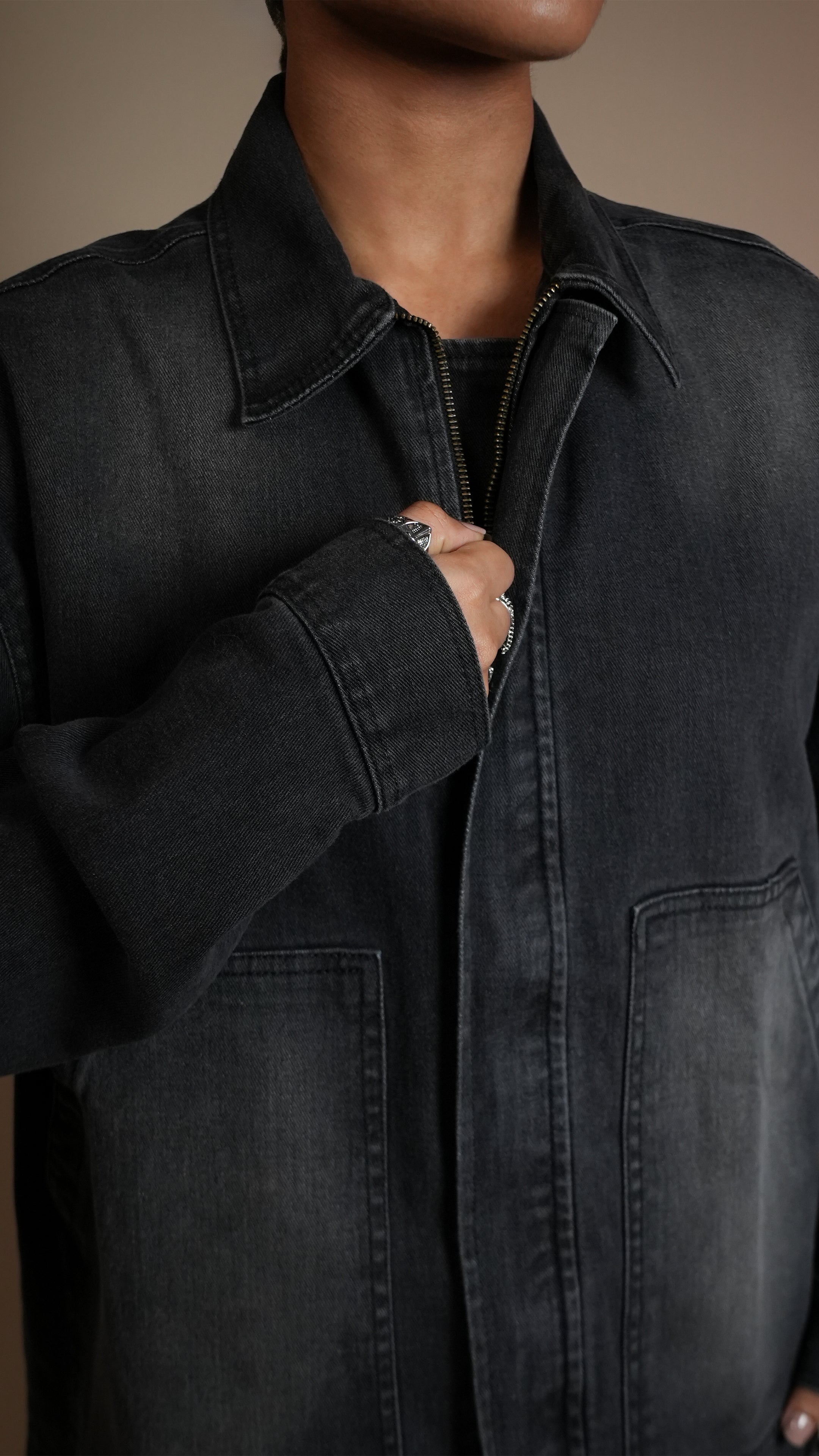 BLACK OG DENIM WOMEN'S JACKET