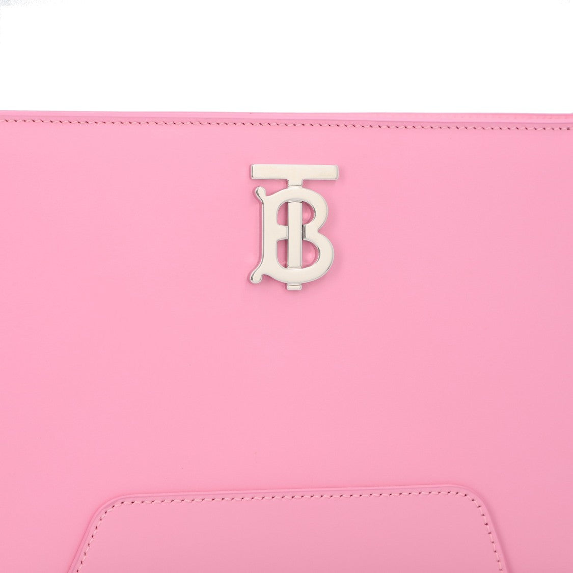 Compact Pink Calfskin Shoulder Bag With Prominent Logo