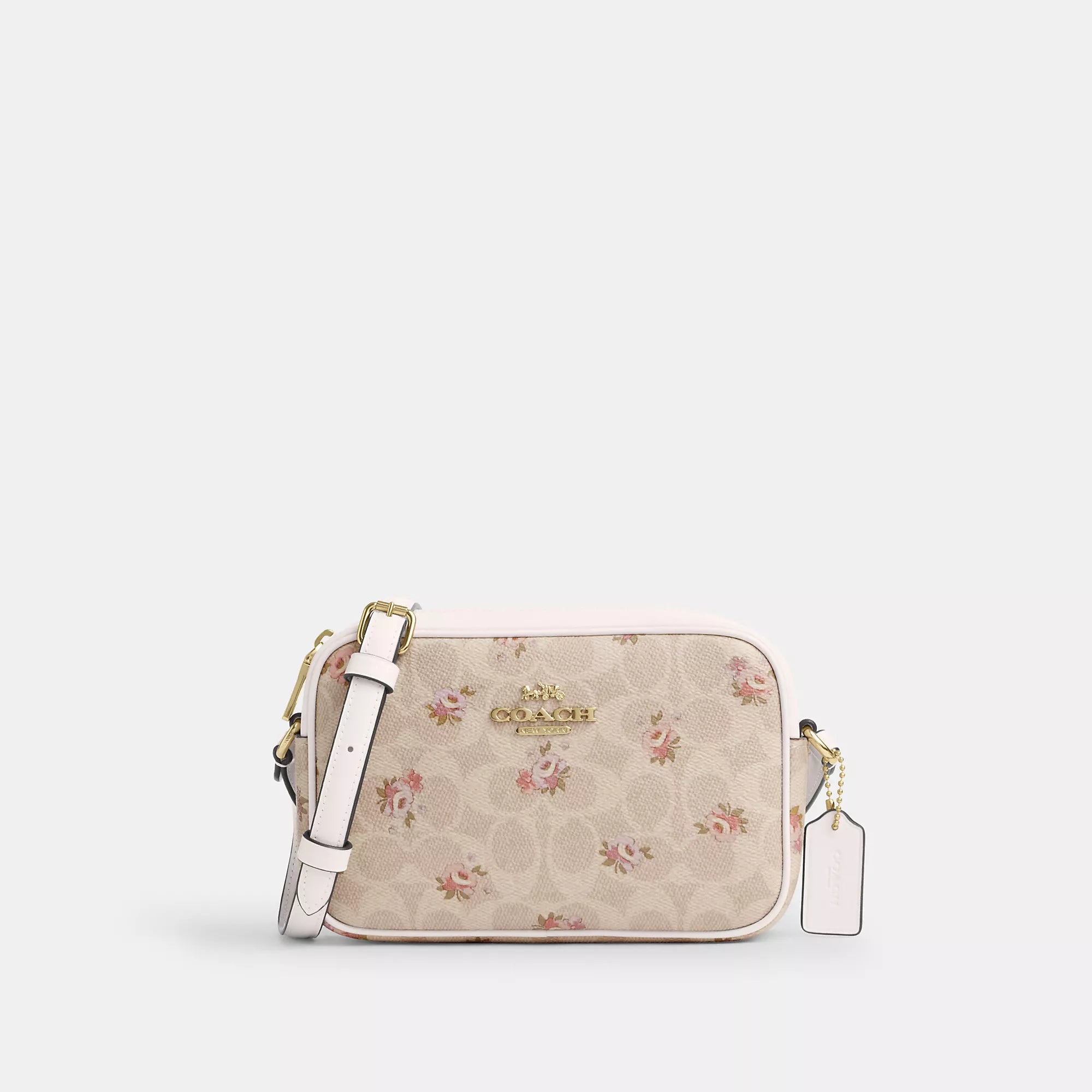 Coach Mini Jamie Camera Bag In Signature Canvas With Floral Print