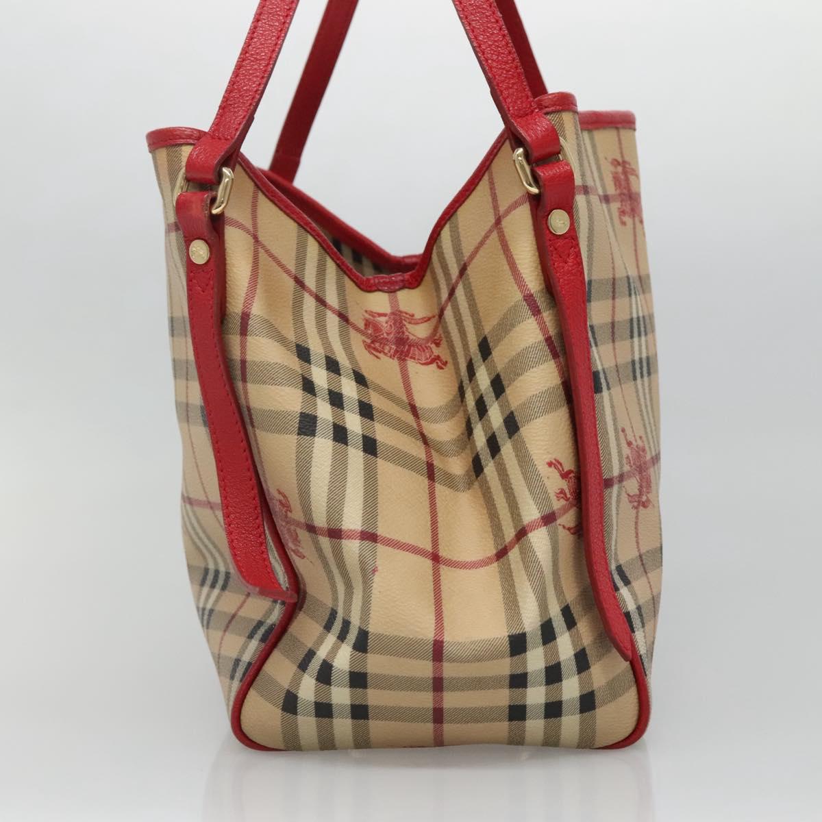Burberry Haymarket Canvas Shoulder Bag (Pre-Owned)