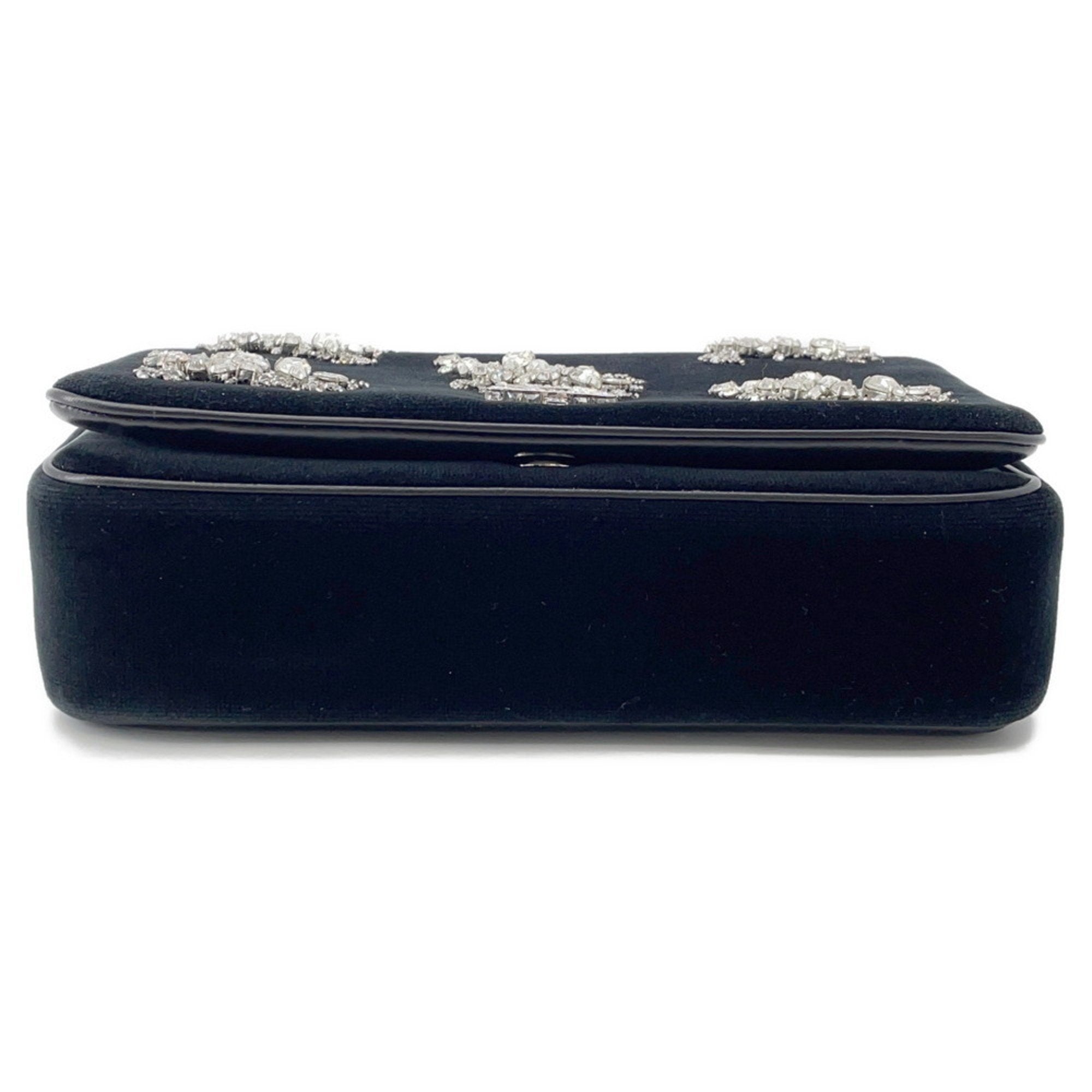 Burberry Velvet Rhinestone Shoulder Bag (Pre-Owned)