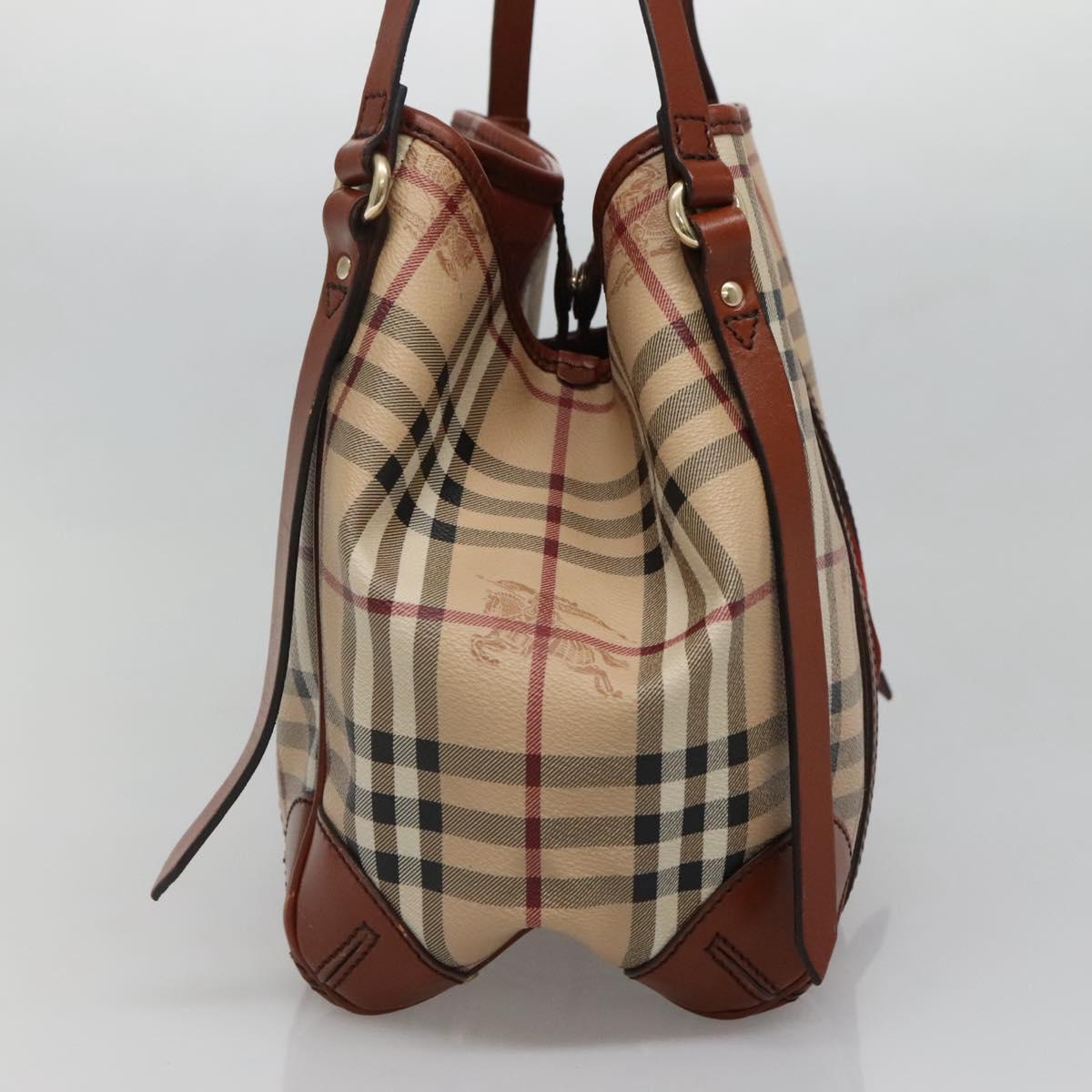 Burberry Nova Check Canvas, Leather Tote Bag (Pre-Owned)