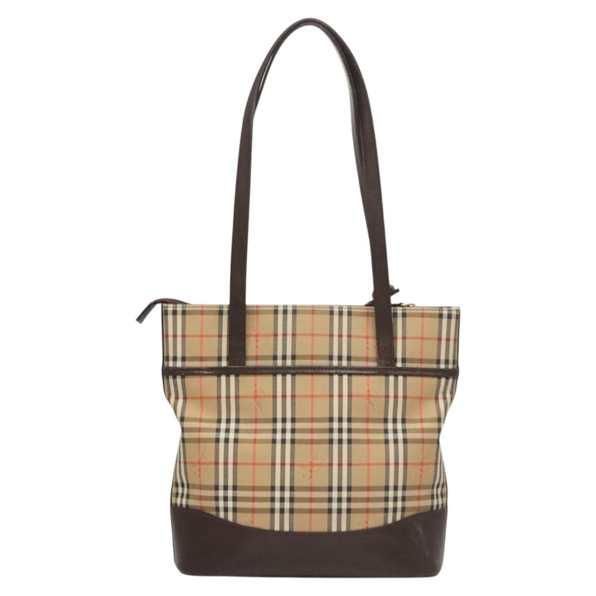 Burberry Nova Check Canvas Shoulder Bag (Pre-Owned)