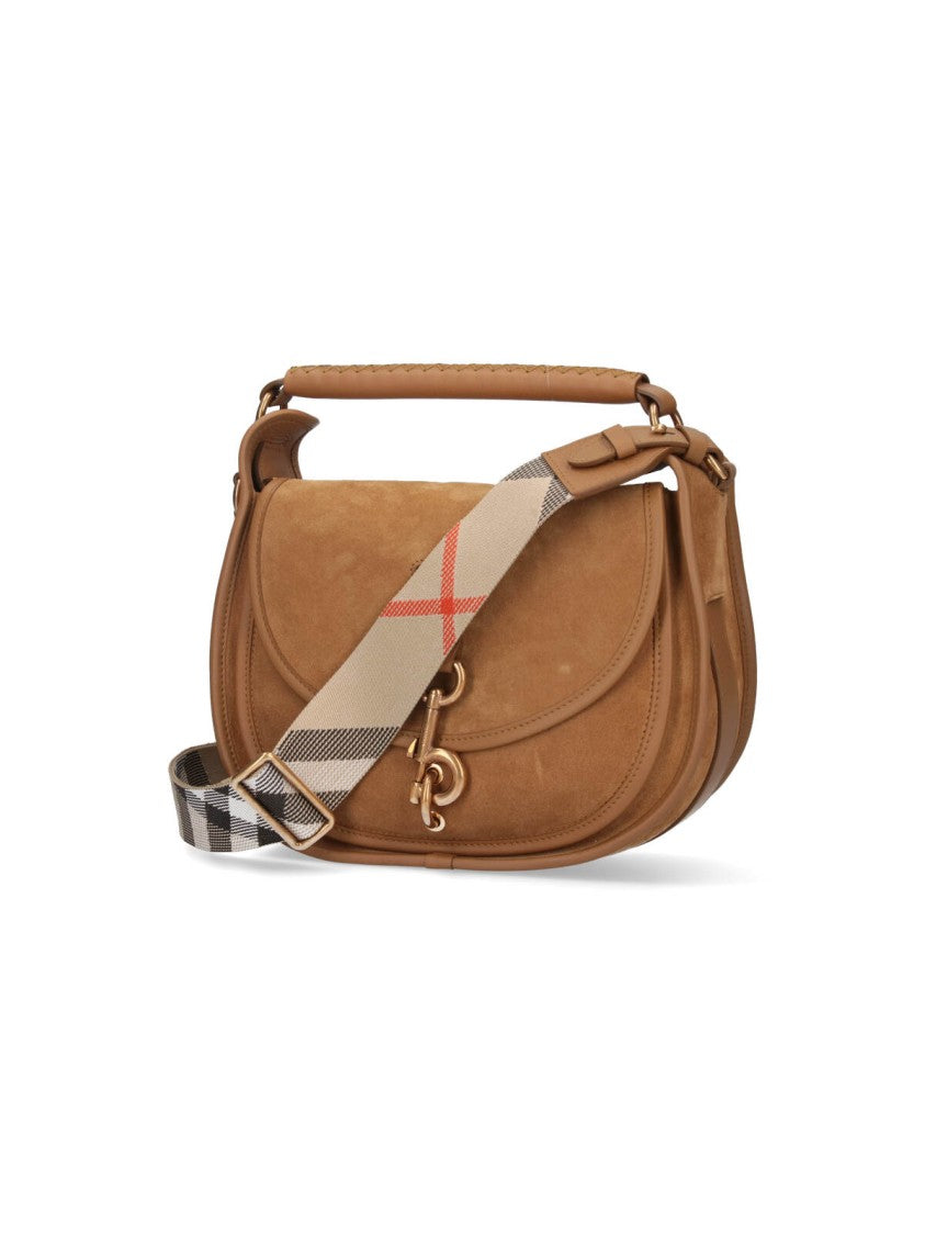 B Clip" Small Shoulder Bag Brown