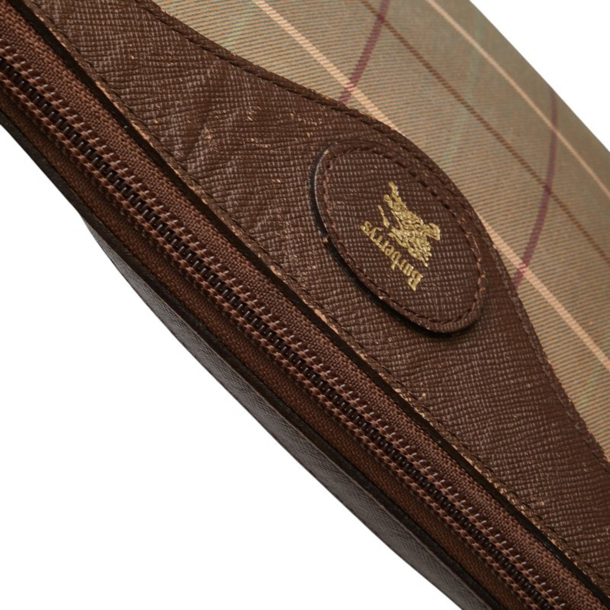 Burberry  Canvas Leather Shoulder Bag (Pre-Owned)