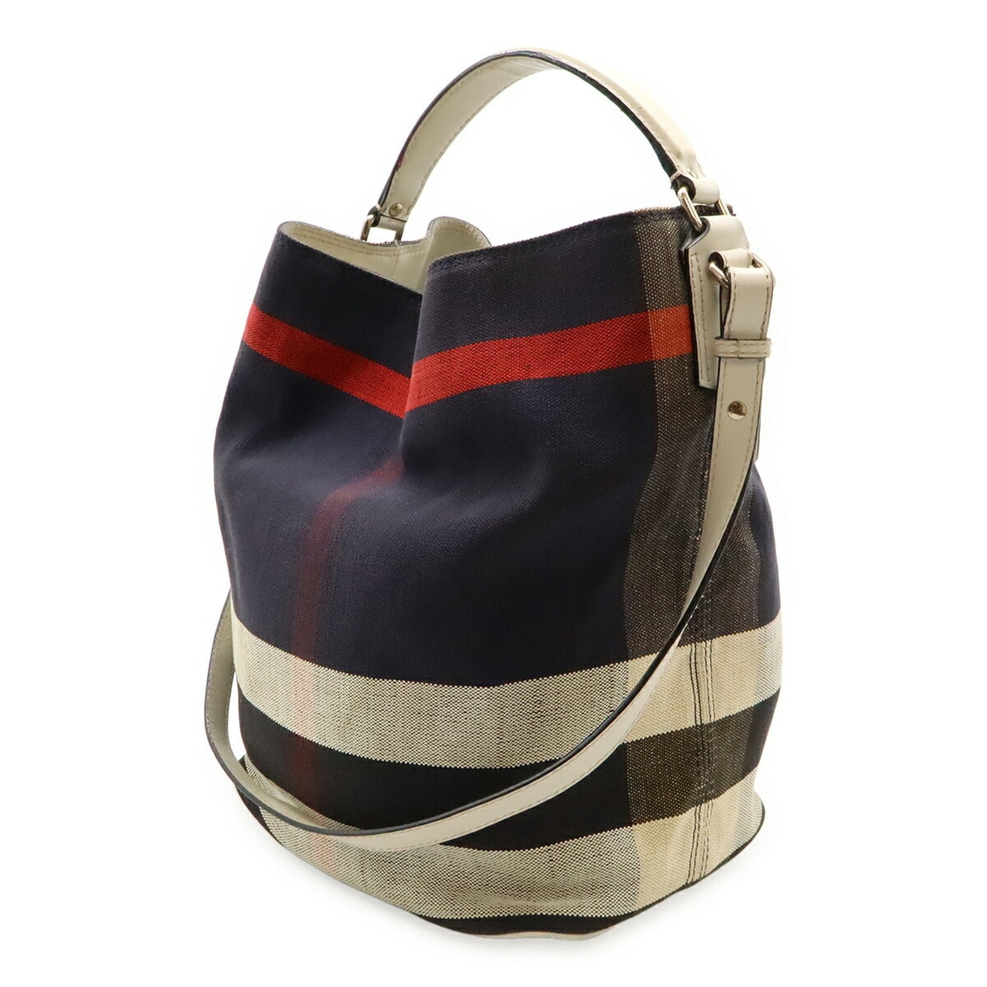 Burberry  Color Canvas Leather Shoulder Bag Tote Bag (Pre-Owned)