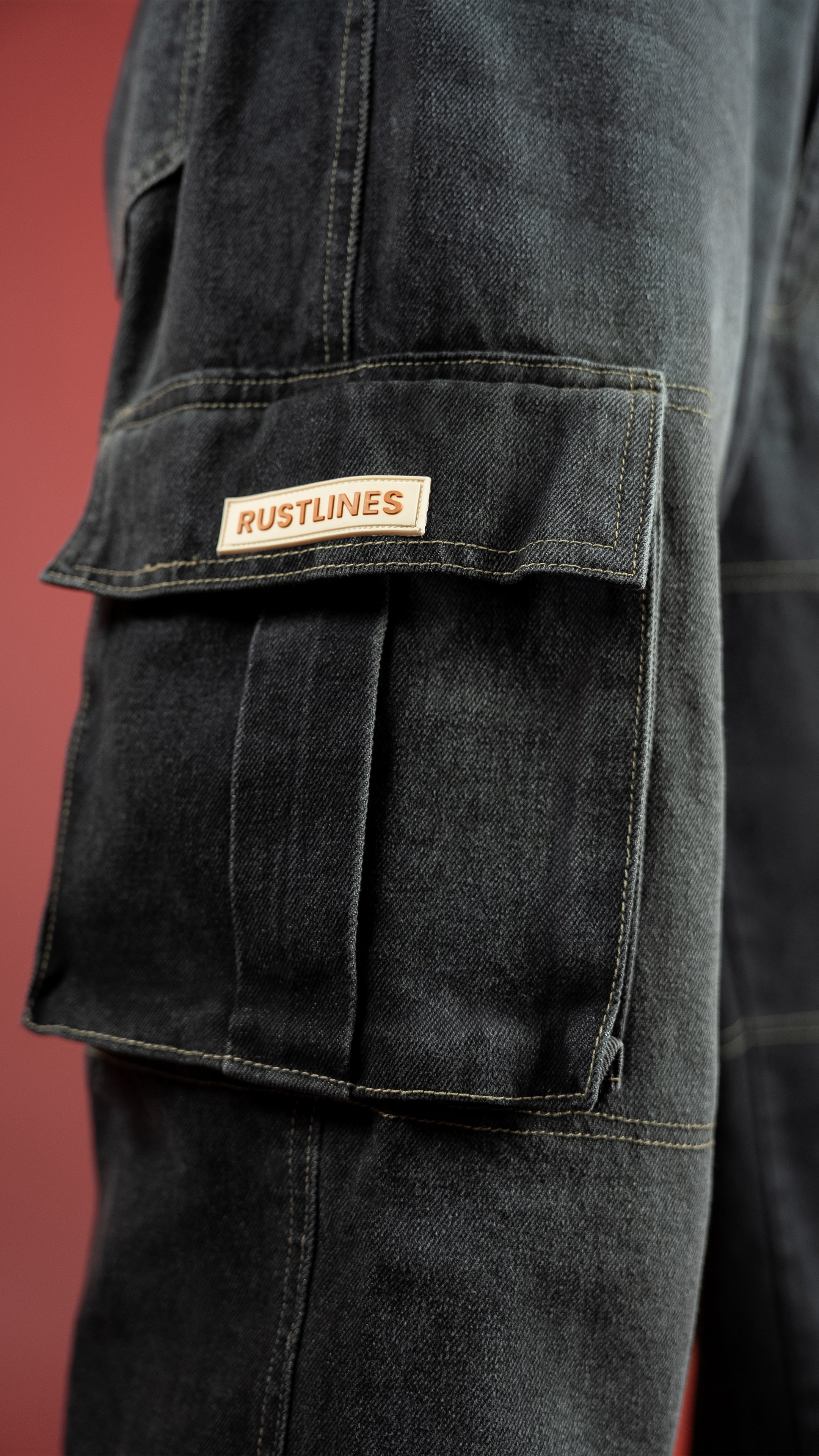 BLACK DENIM WOMEN'S CARGO