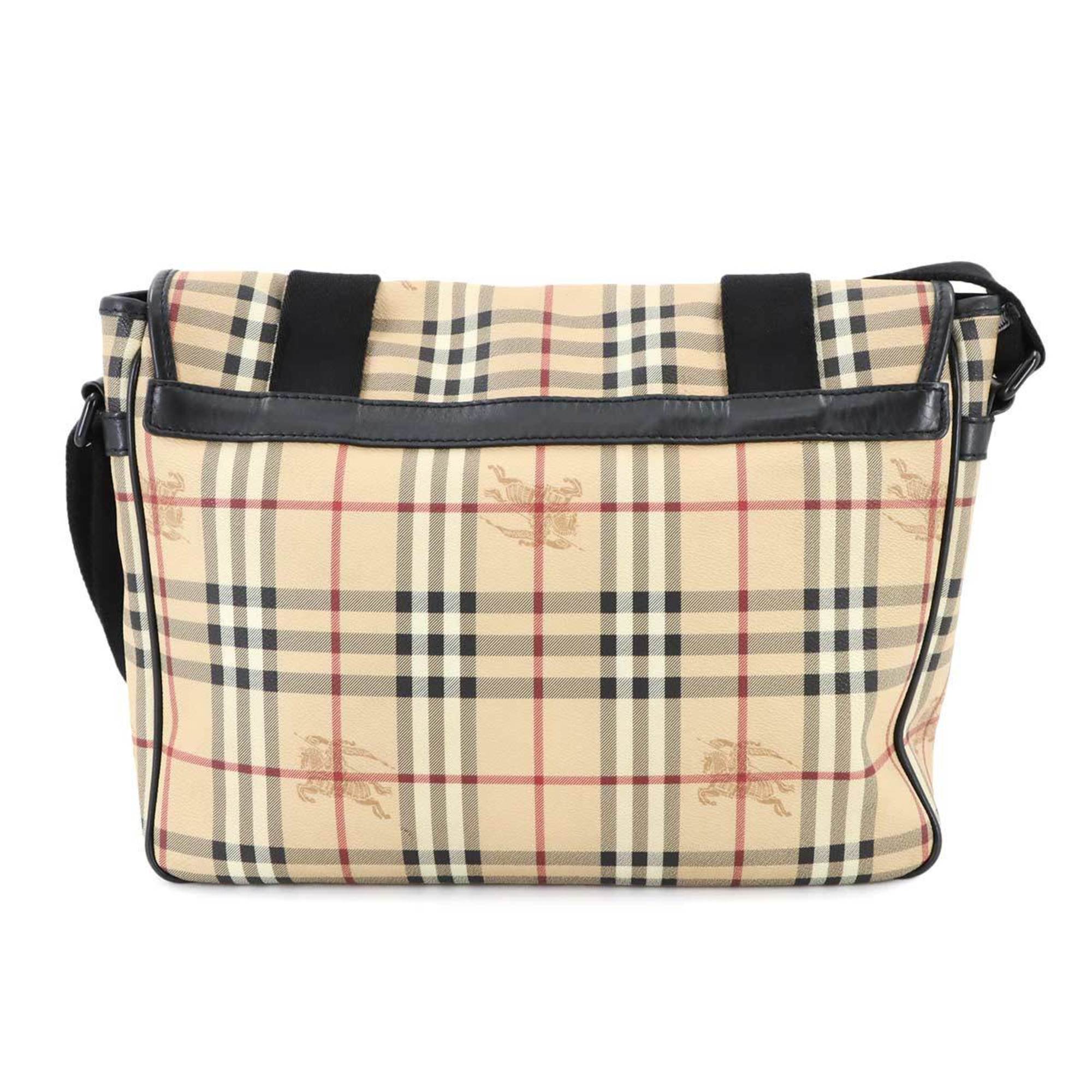 Burberry  Pvc Leather Messenger Bag Shoulder Bag (Pre-Owned)