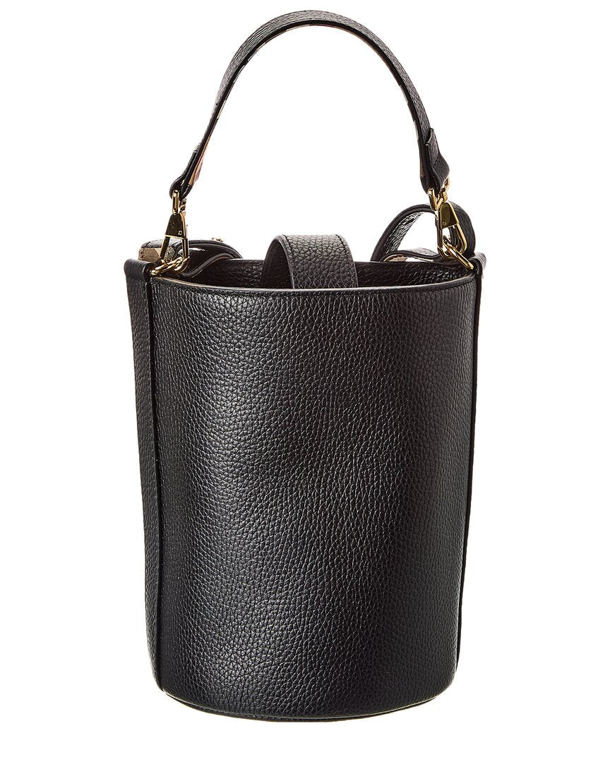 Burberry Logo Small Leather Bucket Bag