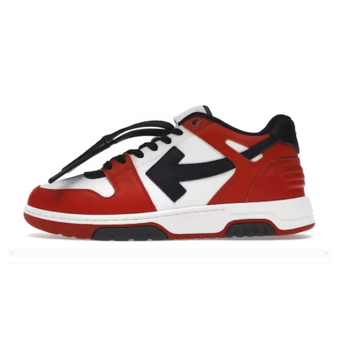 OFF-WHITE Out Of Office OOO Low Tops Black White Red Available at Pick your kiicks.